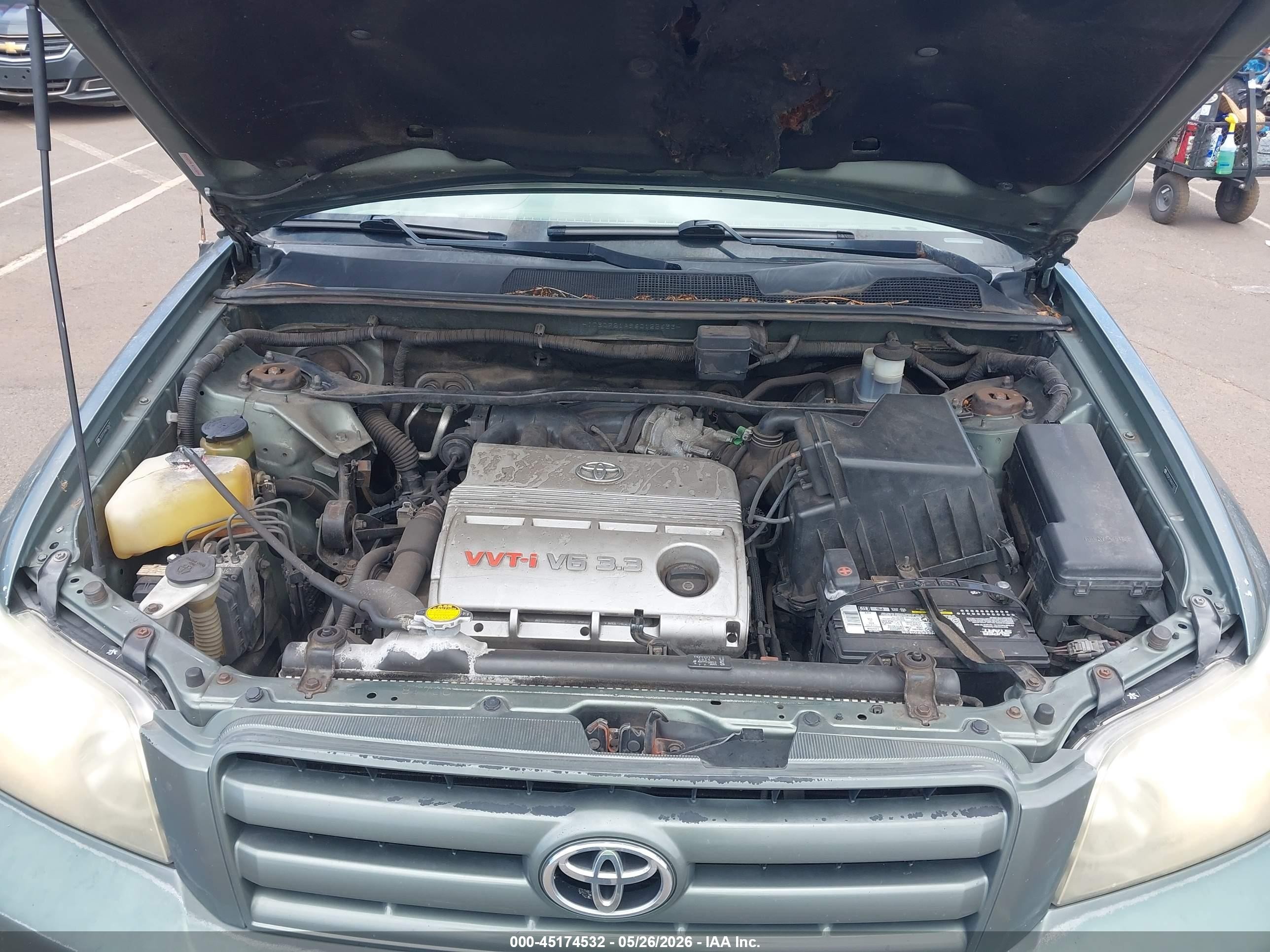 2006 Toyota Highlander V6 Green vin: JTEDP21A960125633