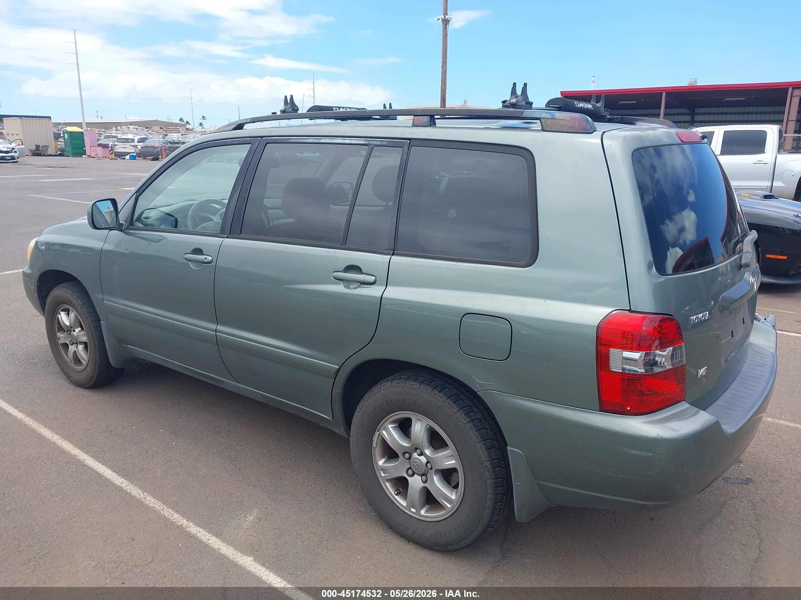 2006 Toyota Highlander V6 Green vin: JTEDP21A960125633