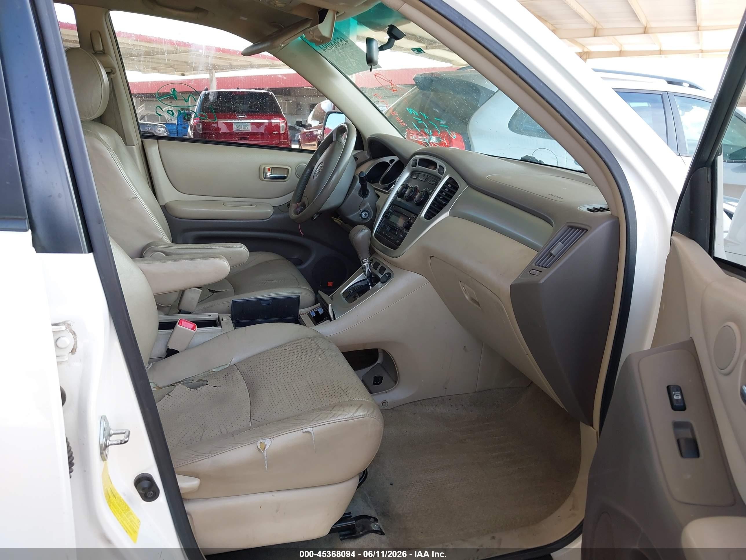 2007 Toyota Highlander Sport W/3rd Row White vin: JTEDP21A970126718