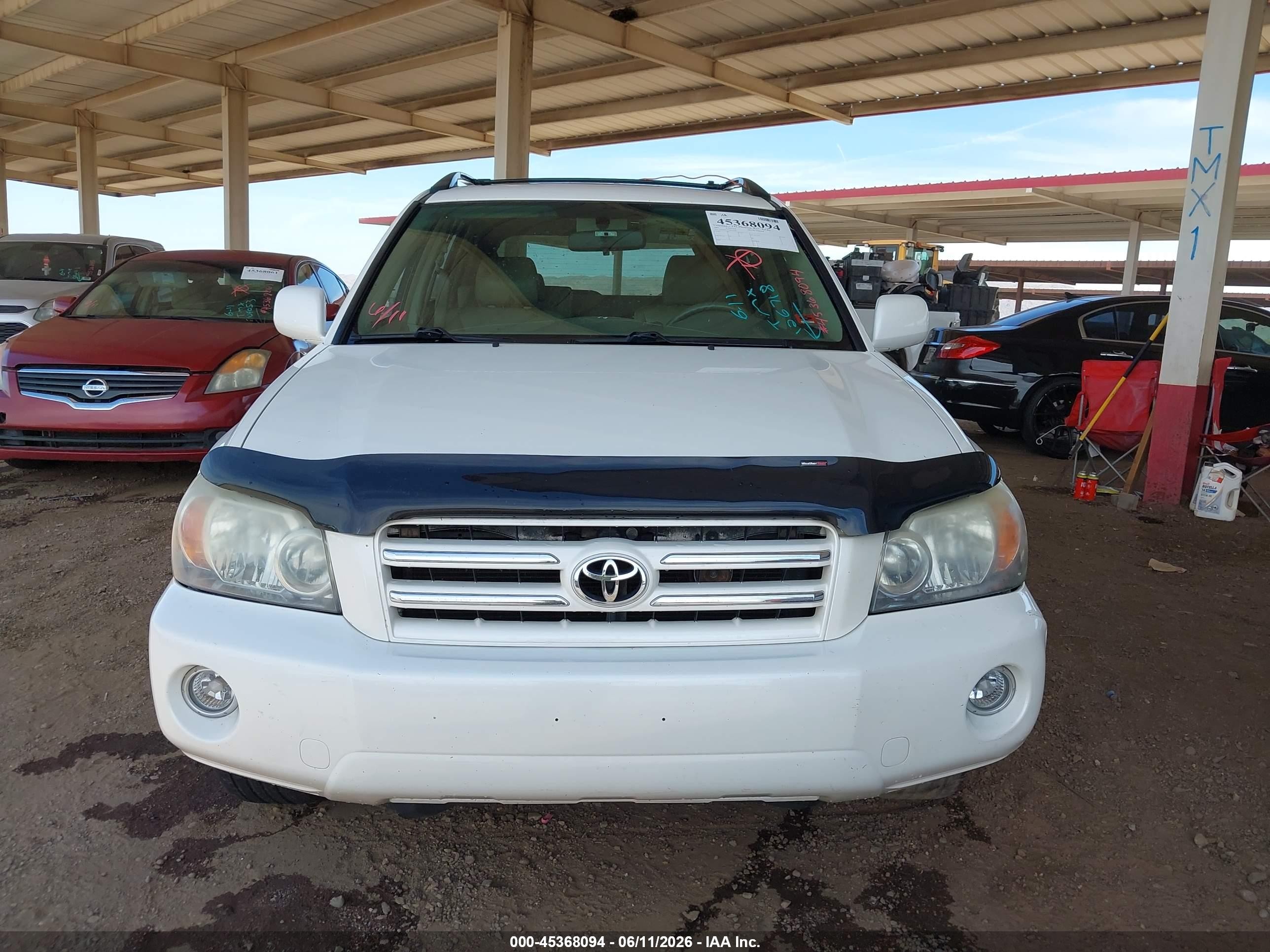 2007 Toyota Highlander Sport W/3rd Row White vin: JTEDP21A970126718