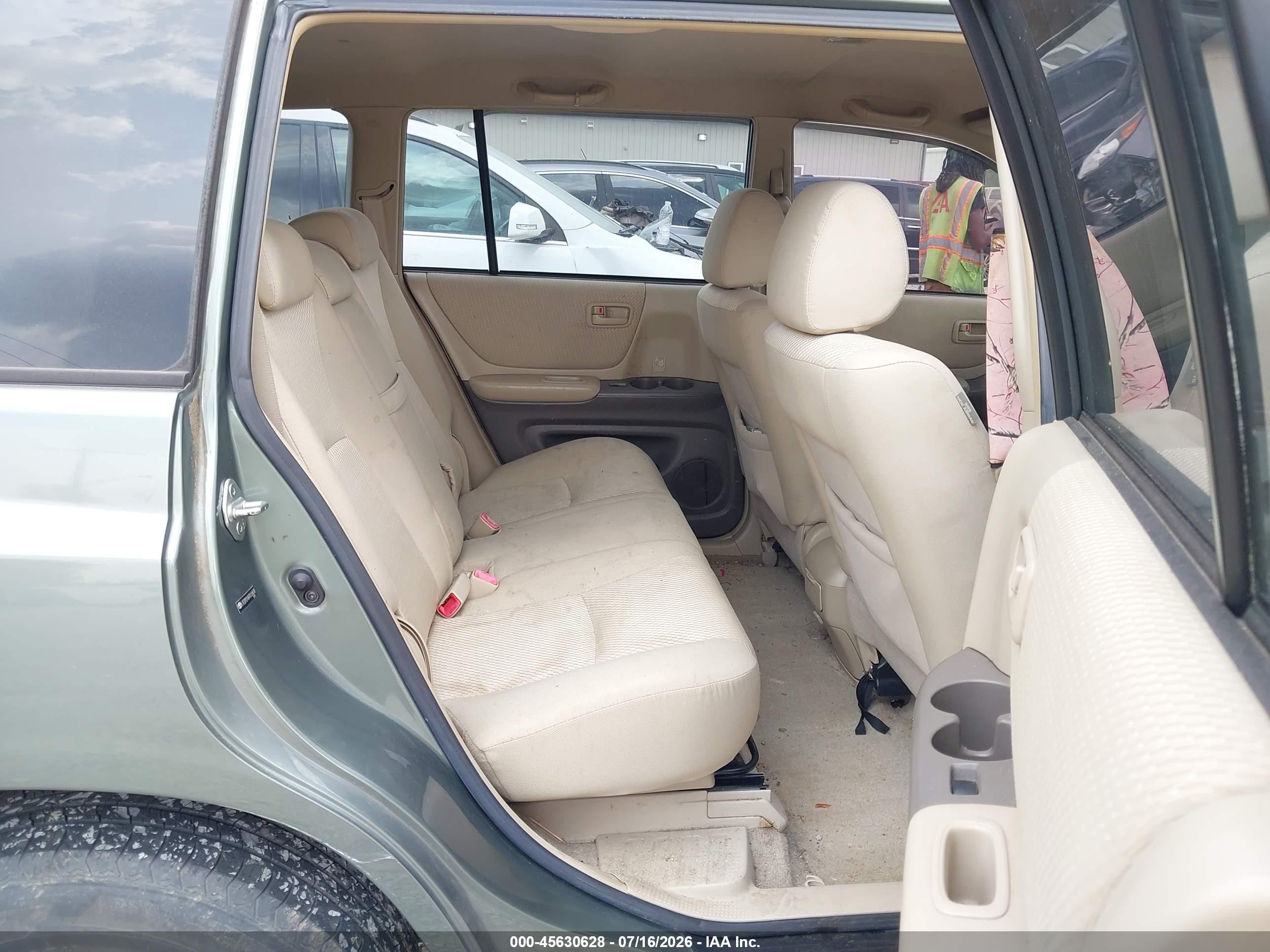 2007 Toyota Highlander 3rd Row Green vin: JTEDP21A970126878
