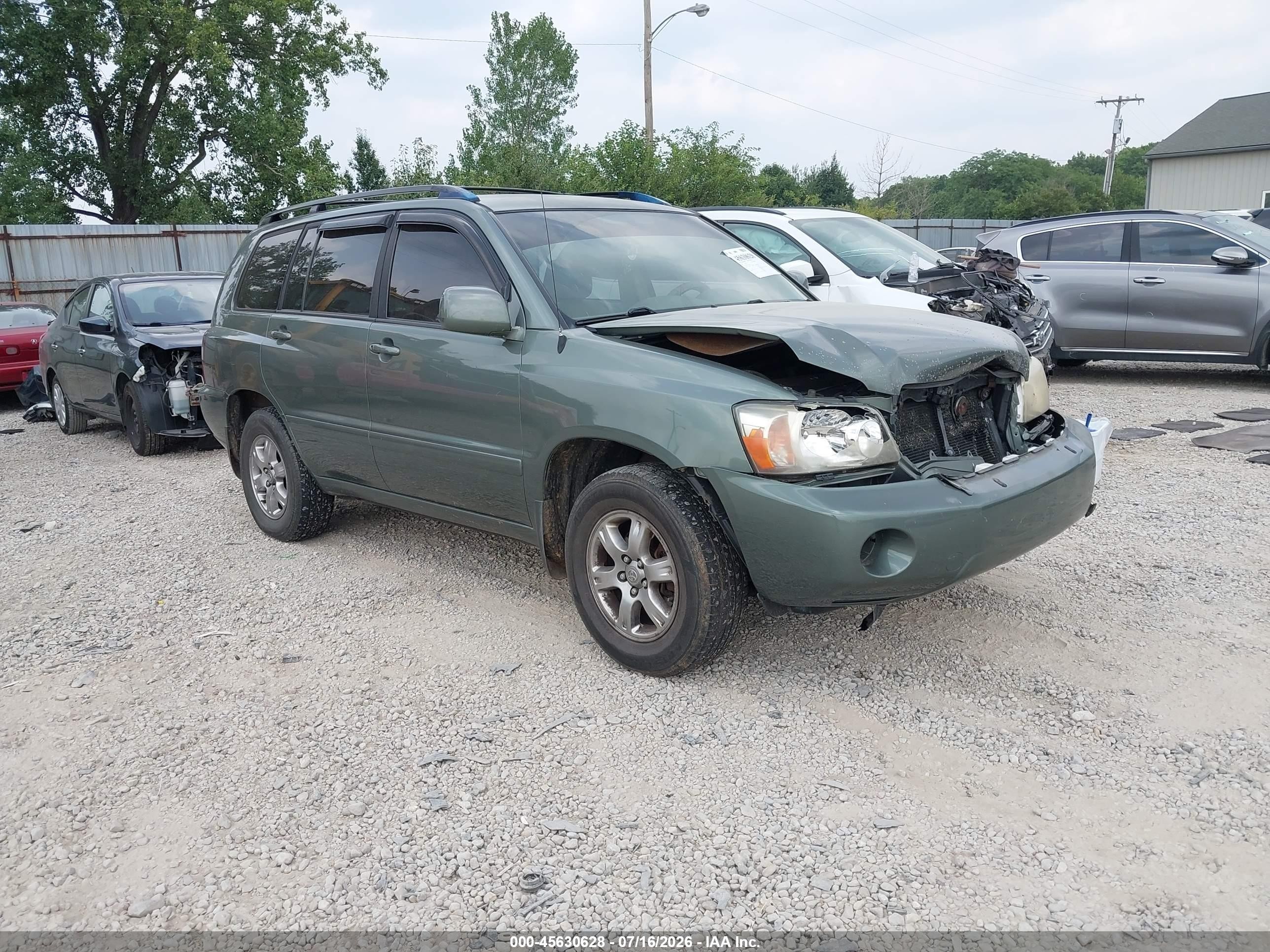 2007 Toyota Highlander 3rd Row Green vin: JTEDP21A970126878