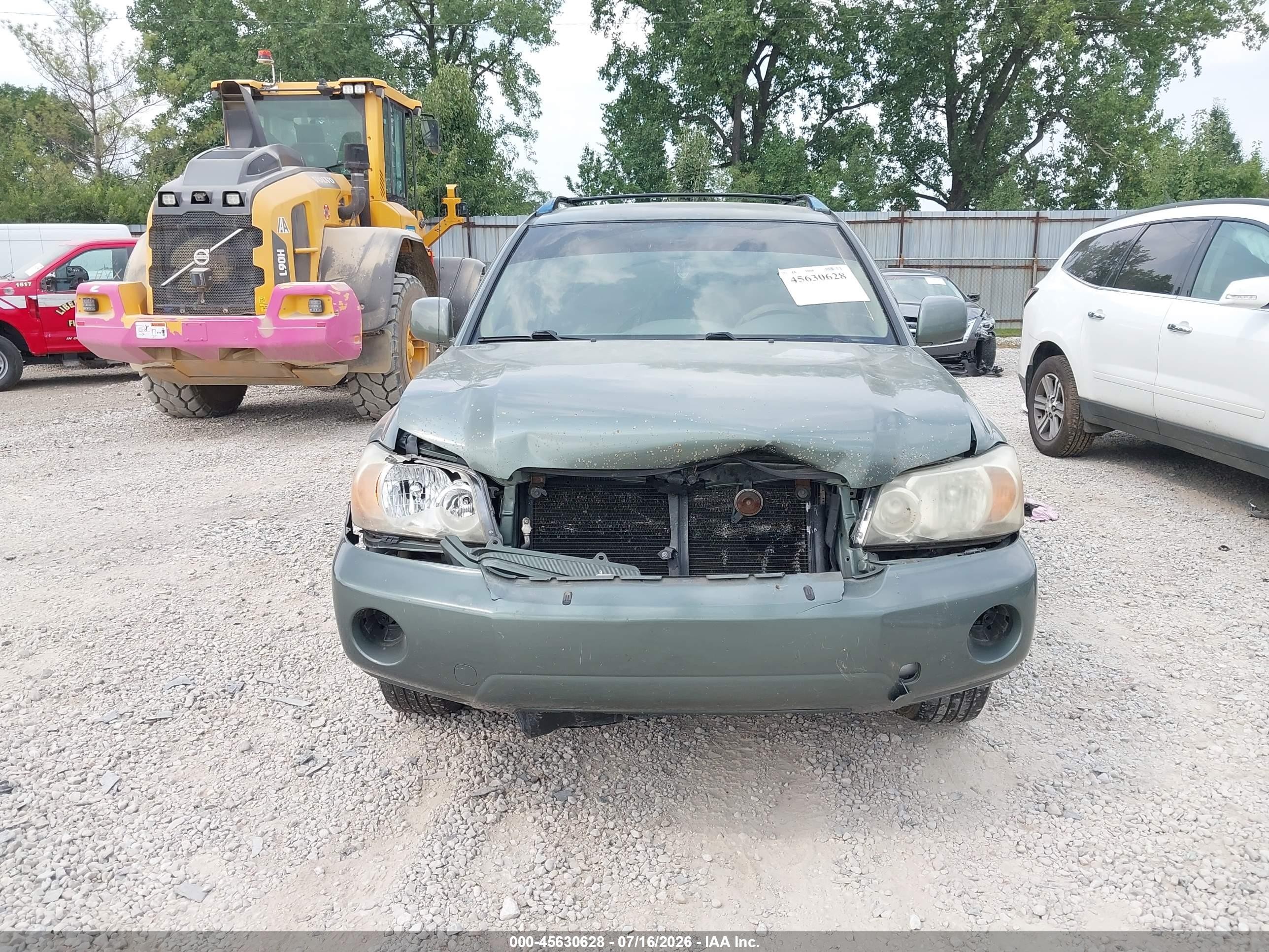 2007 Toyota Highlander 3rd Row Green vin: JTEDP21A970126878