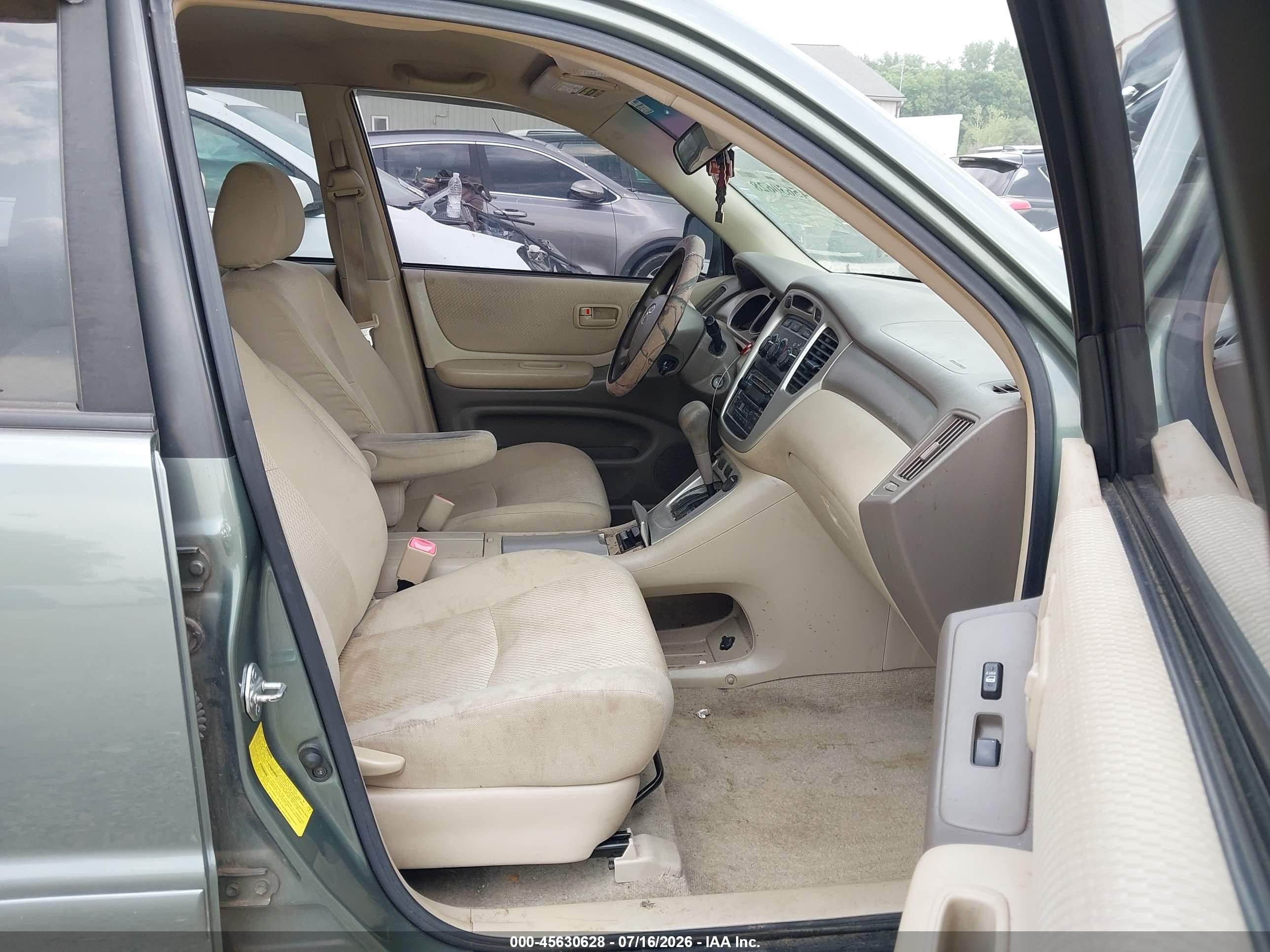 2007 Toyota Highlander 3rd Row Green vin: JTEDP21A970126878