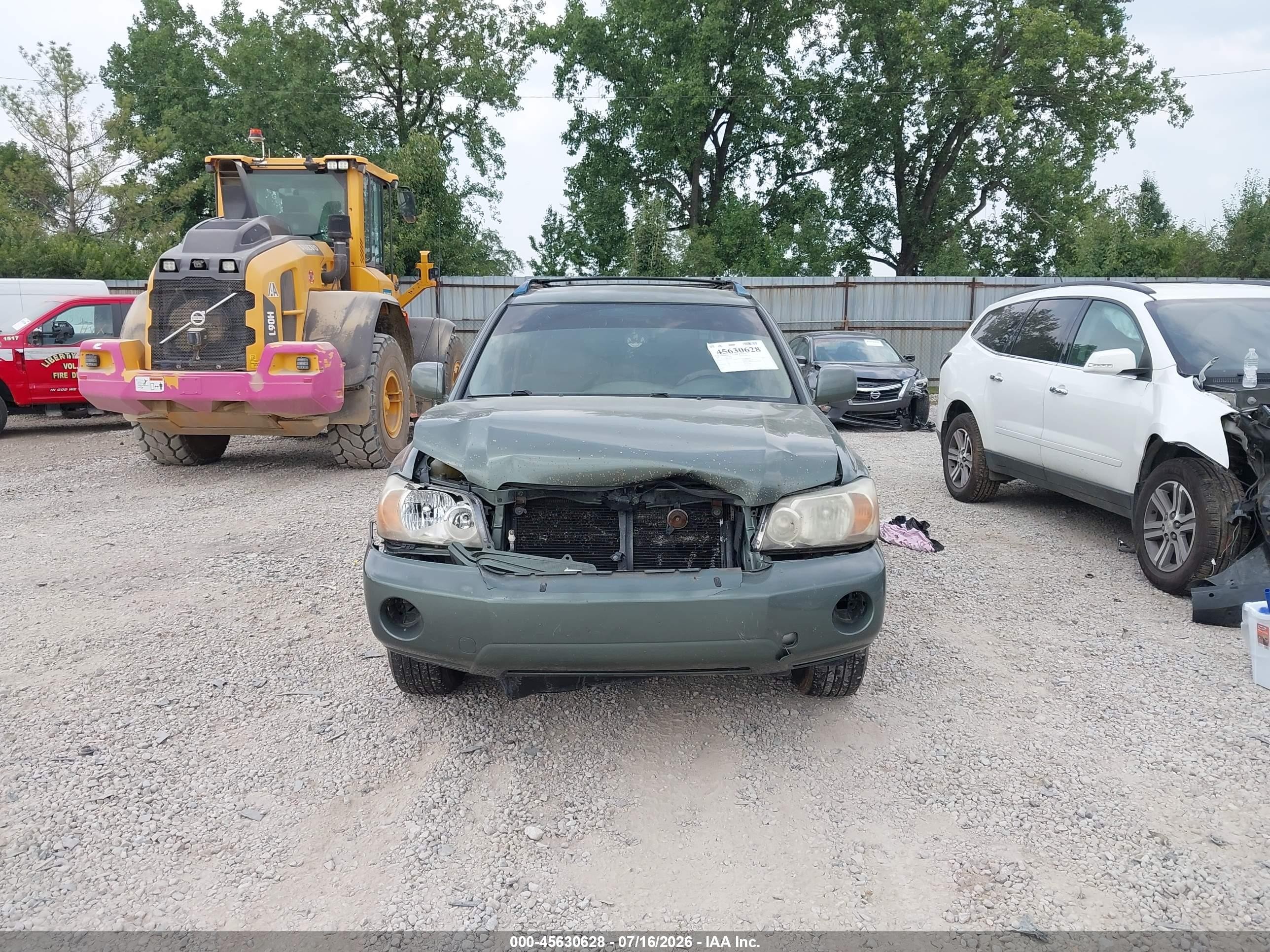 2007 Toyota Highlander 3rd Row Green vin: JTEDP21A970126878