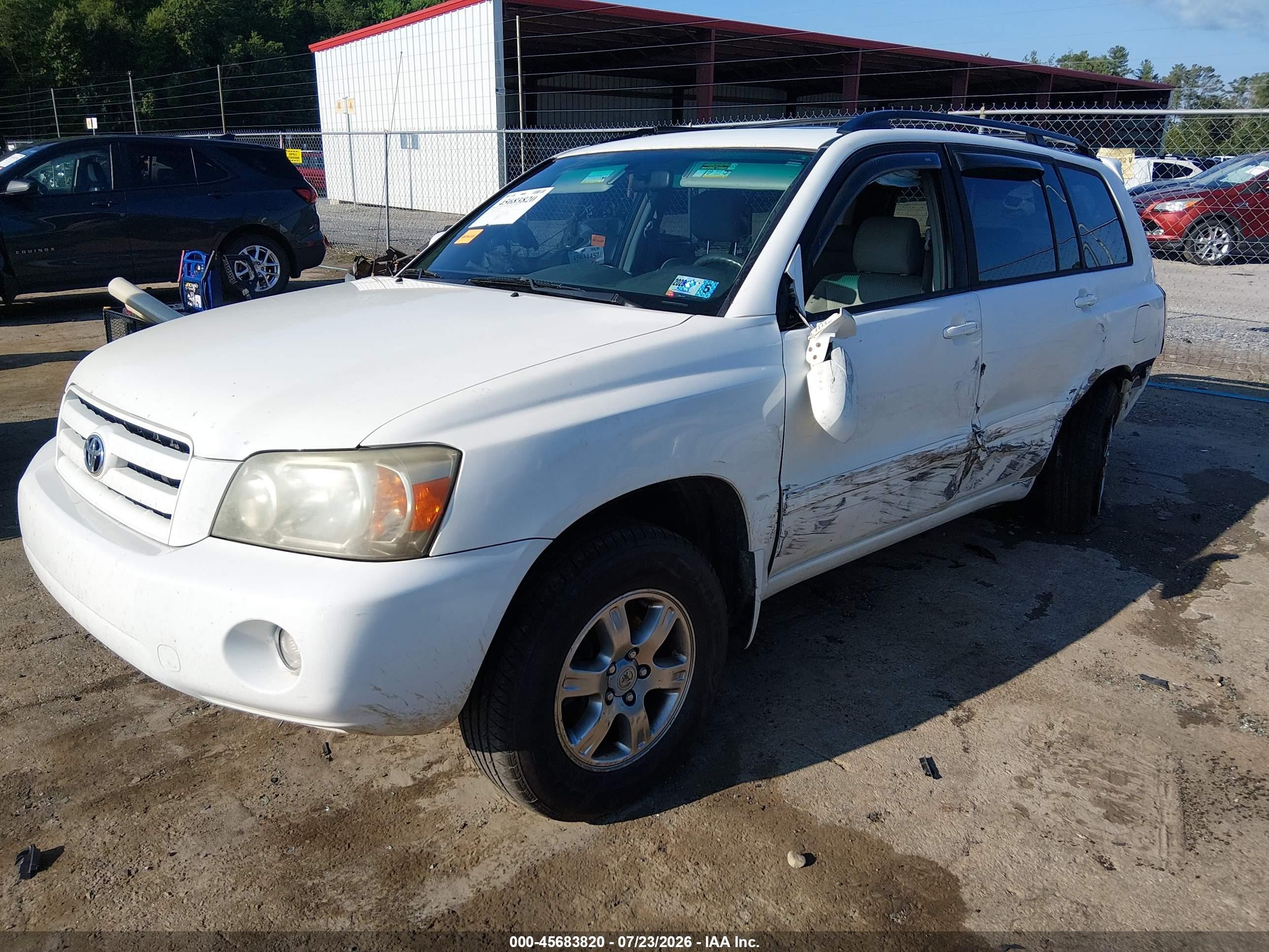 2007 Toyota Highlander 3rd Row Белый vin: JTEDP21A970132633