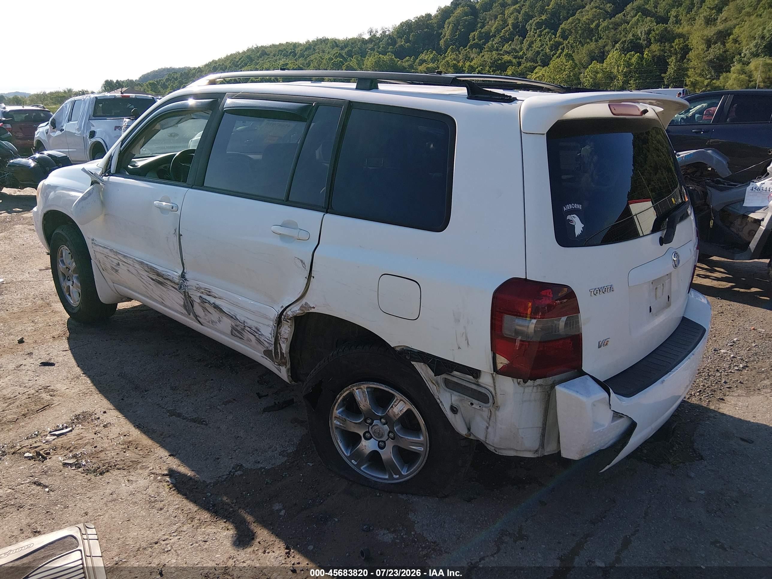 2007 Toyota Highlander 3rd Row Белый vin: JTEDP21A970132633