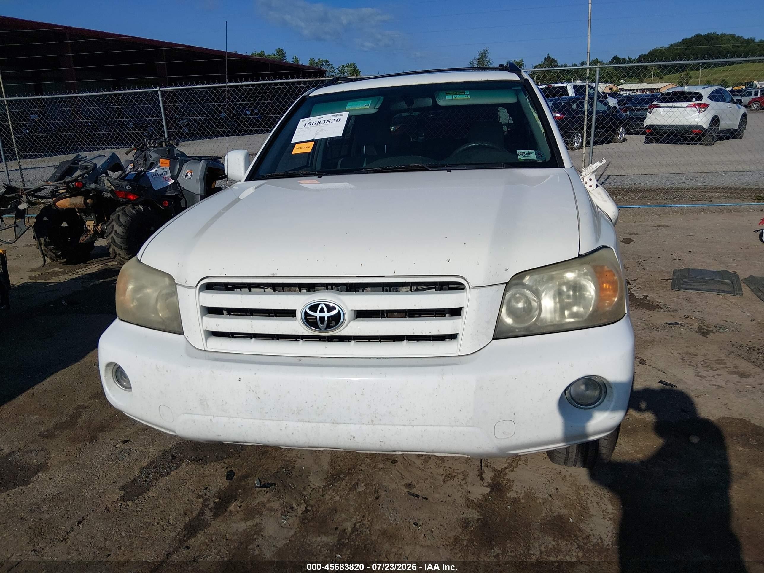 2007 Toyota Highlander 3rd Row Белый vin: JTEDP21A970132633
