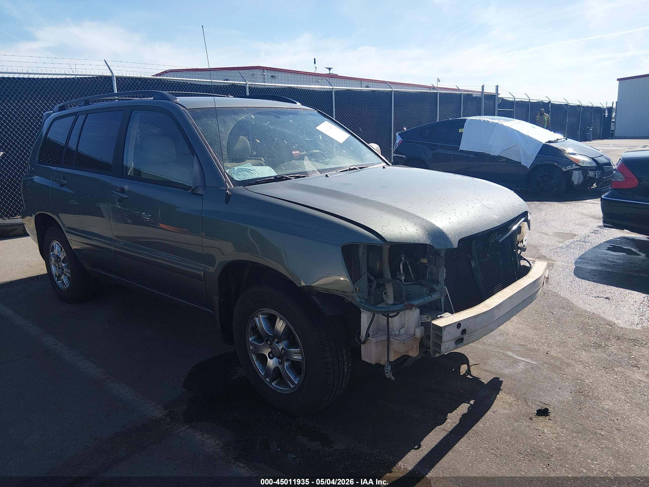2007 Toyota Highlander V6 Green vin: JTEDP21A970148279