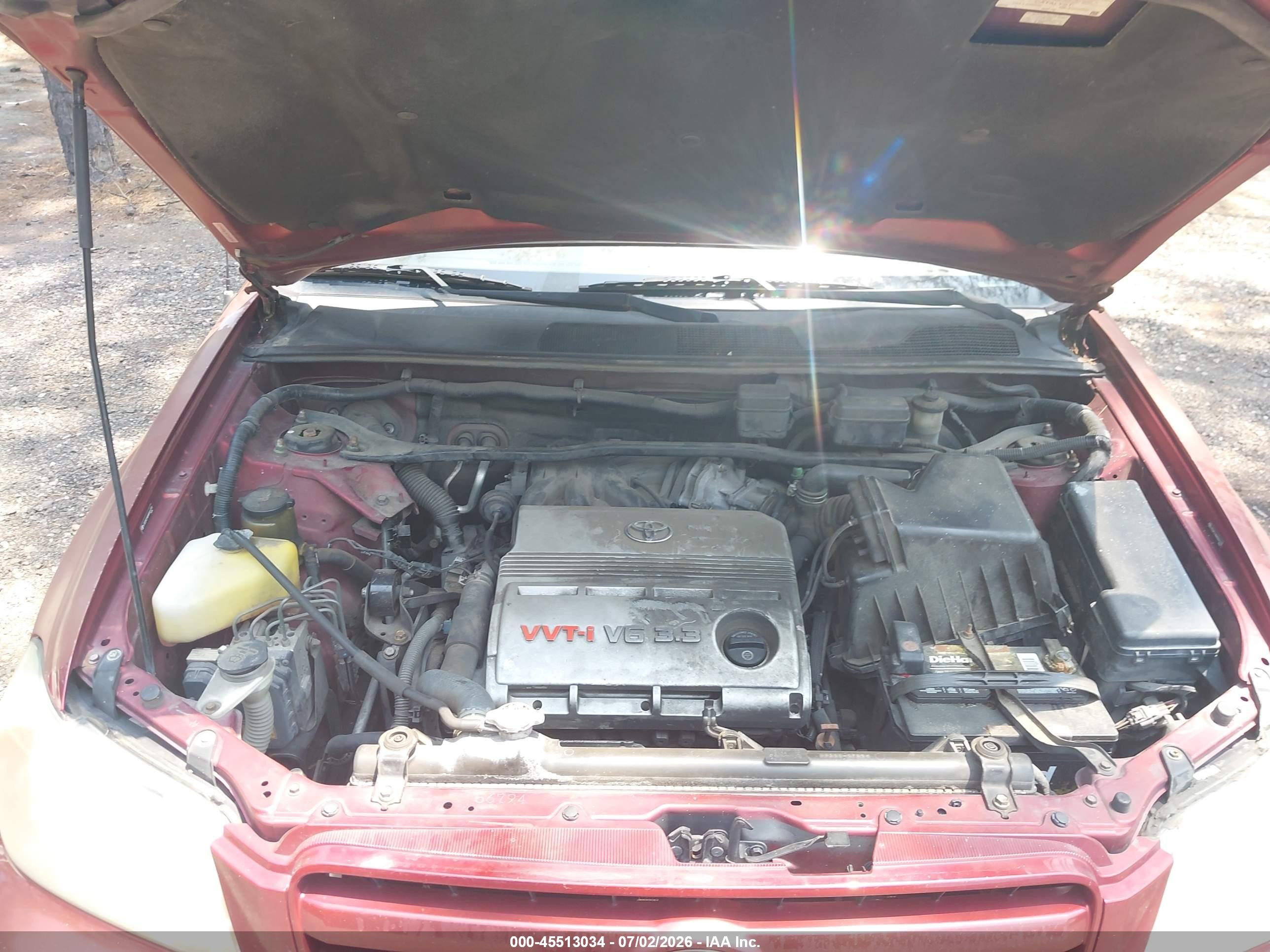 2004 Toyota Highlander V6 Бордовый vin: JTEDP21AX40001318