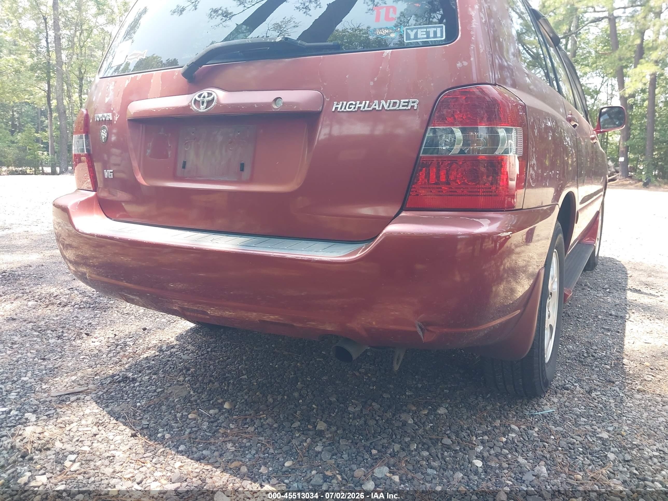 2004 Toyota Highlander V6 Бордовый vin: JTEDP21AX40001318