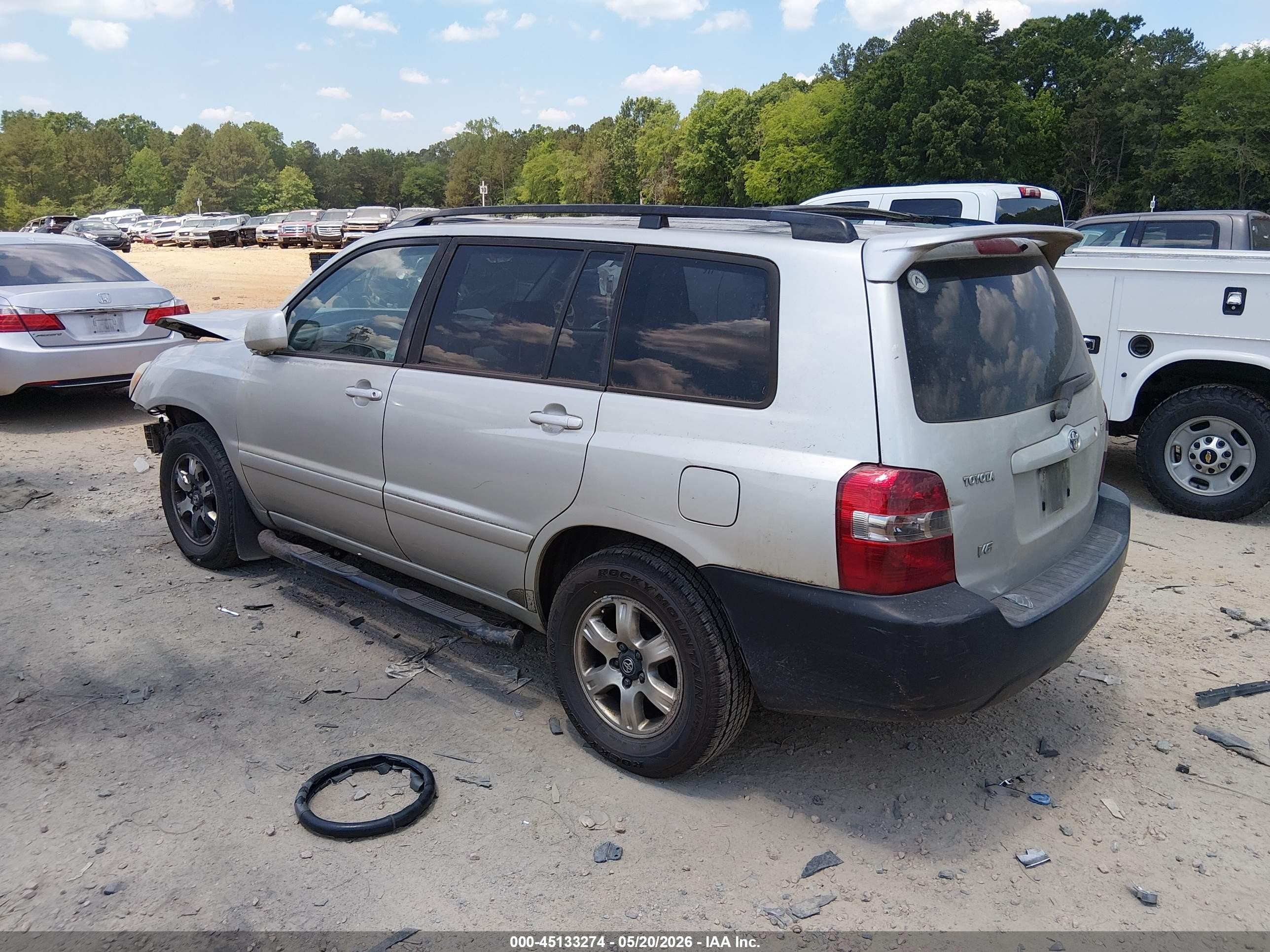2004 Toyota Highlander V6 Silver vin: JTEDP21AX40024632