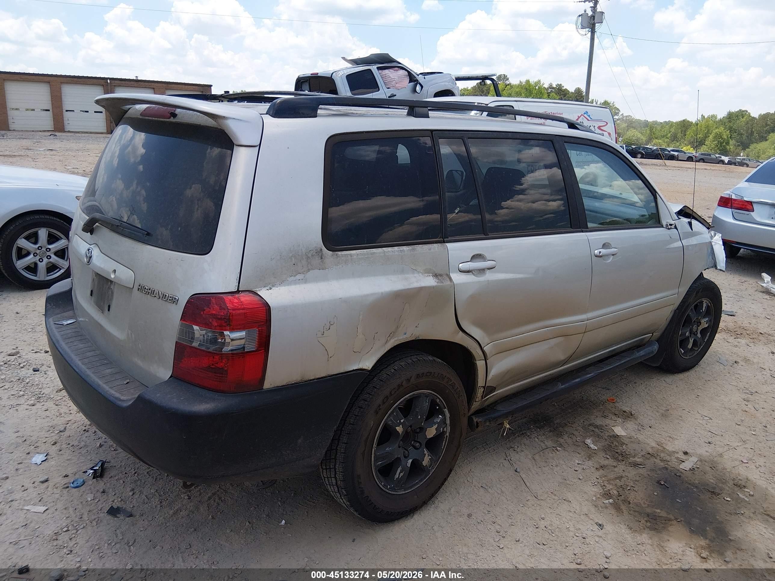 2004 Toyota Highlander V6 Silver vin: JTEDP21AX40024632