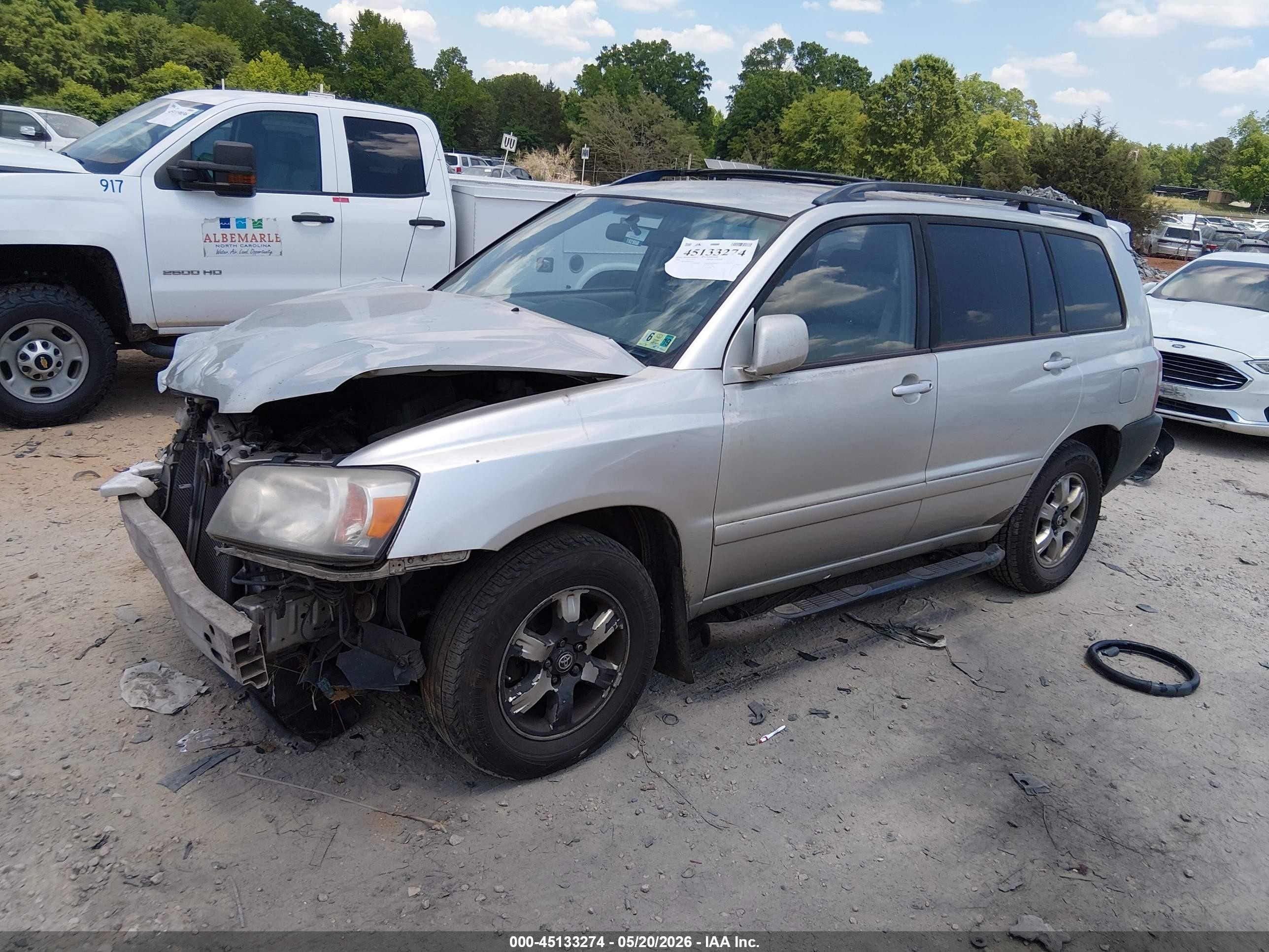 2004 Toyota Highlander V6 Silver vin: JTEDP21AX40024632