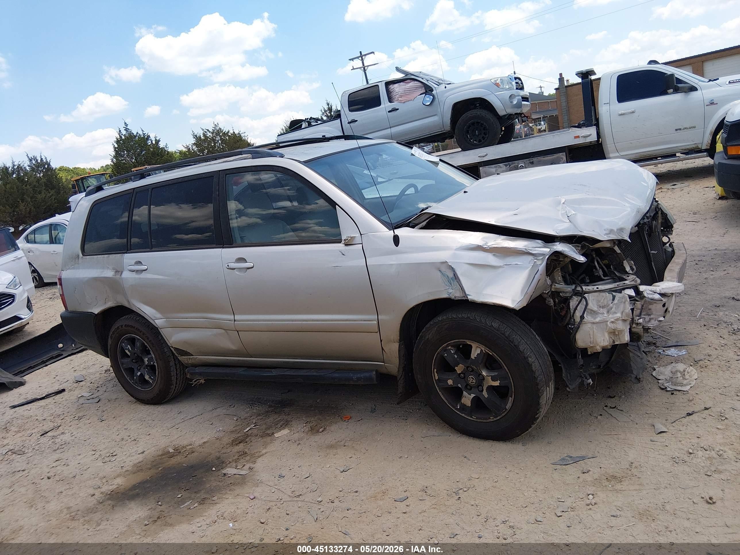 2004 Toyota Highlander V6 Silver vin: JTEDP21AX40024632