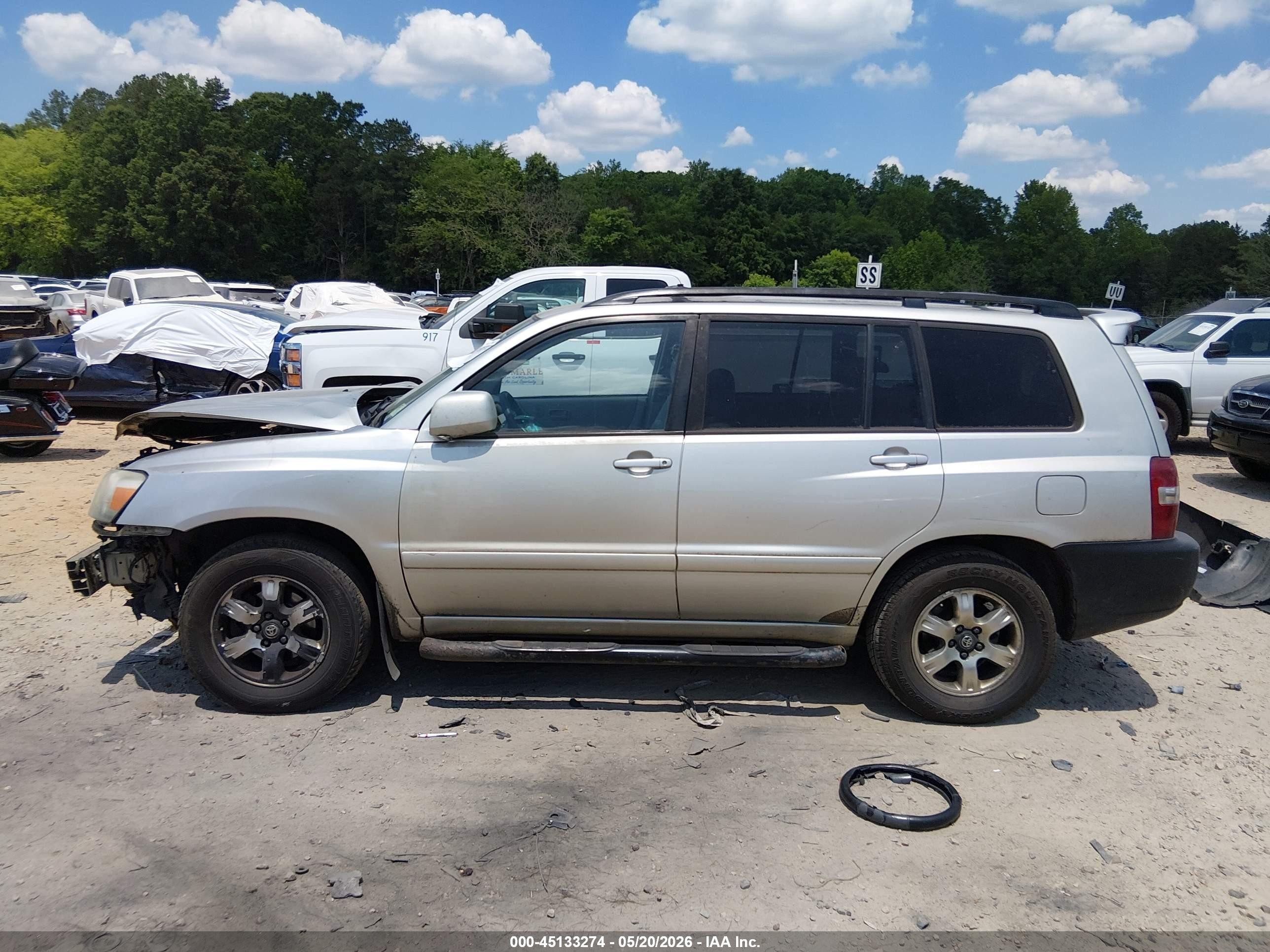 2004 Toyota Highlander V6 Silver vin: JTEDP21AX40024632