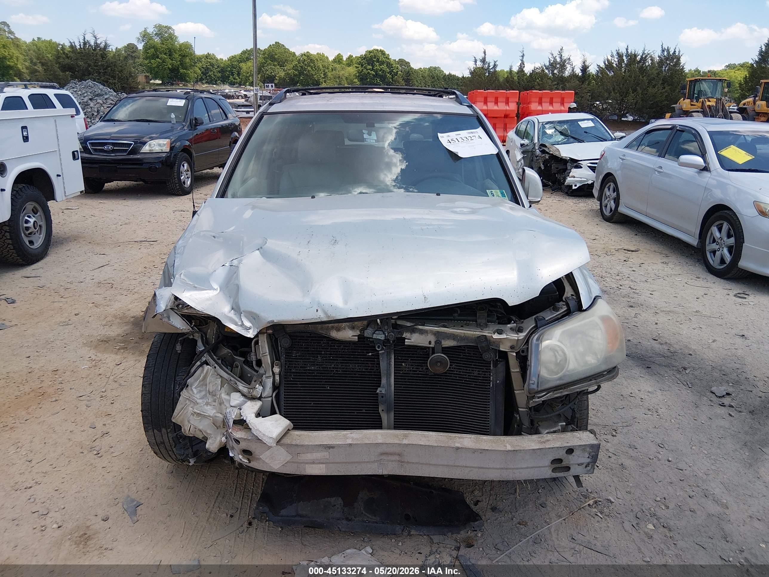 2004 Toyota Highlander V6 Silver vin: JTEDP21AX40024632