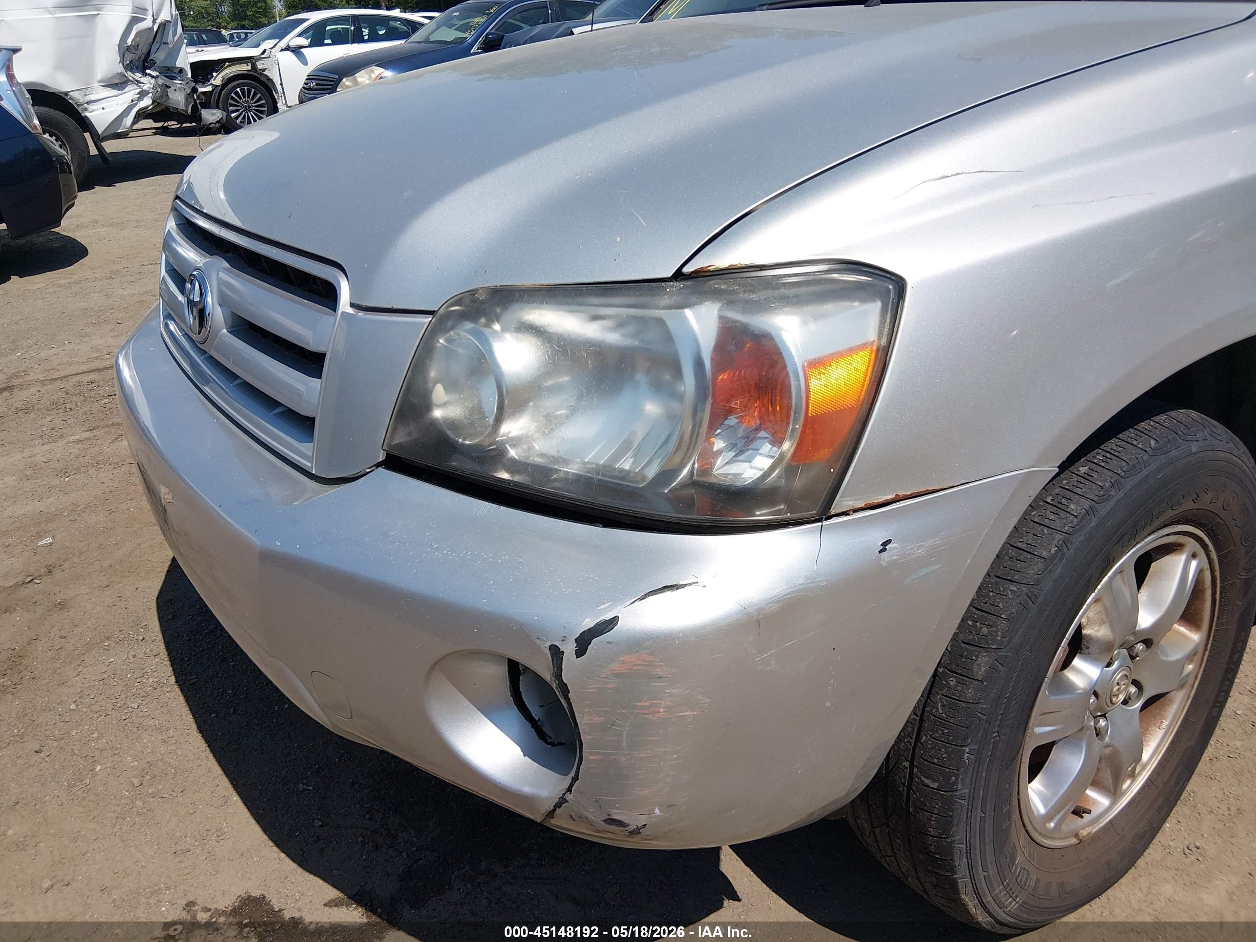 2004 Toyota Highlander V6 Silver vin: JTEDP21AX40041527
