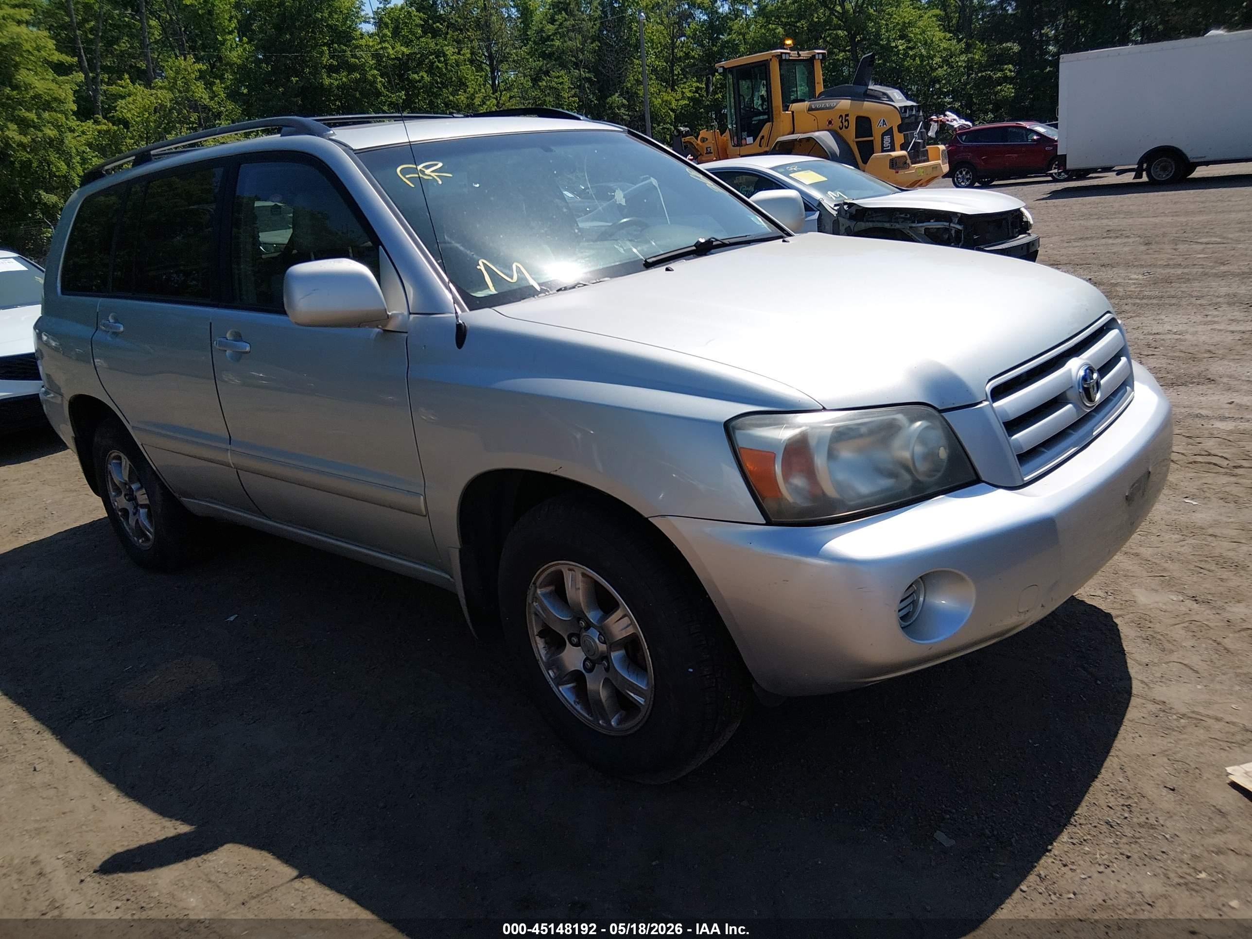 2004 Toyota Highlander V6 Silver vin: JTEDP21AX40041527