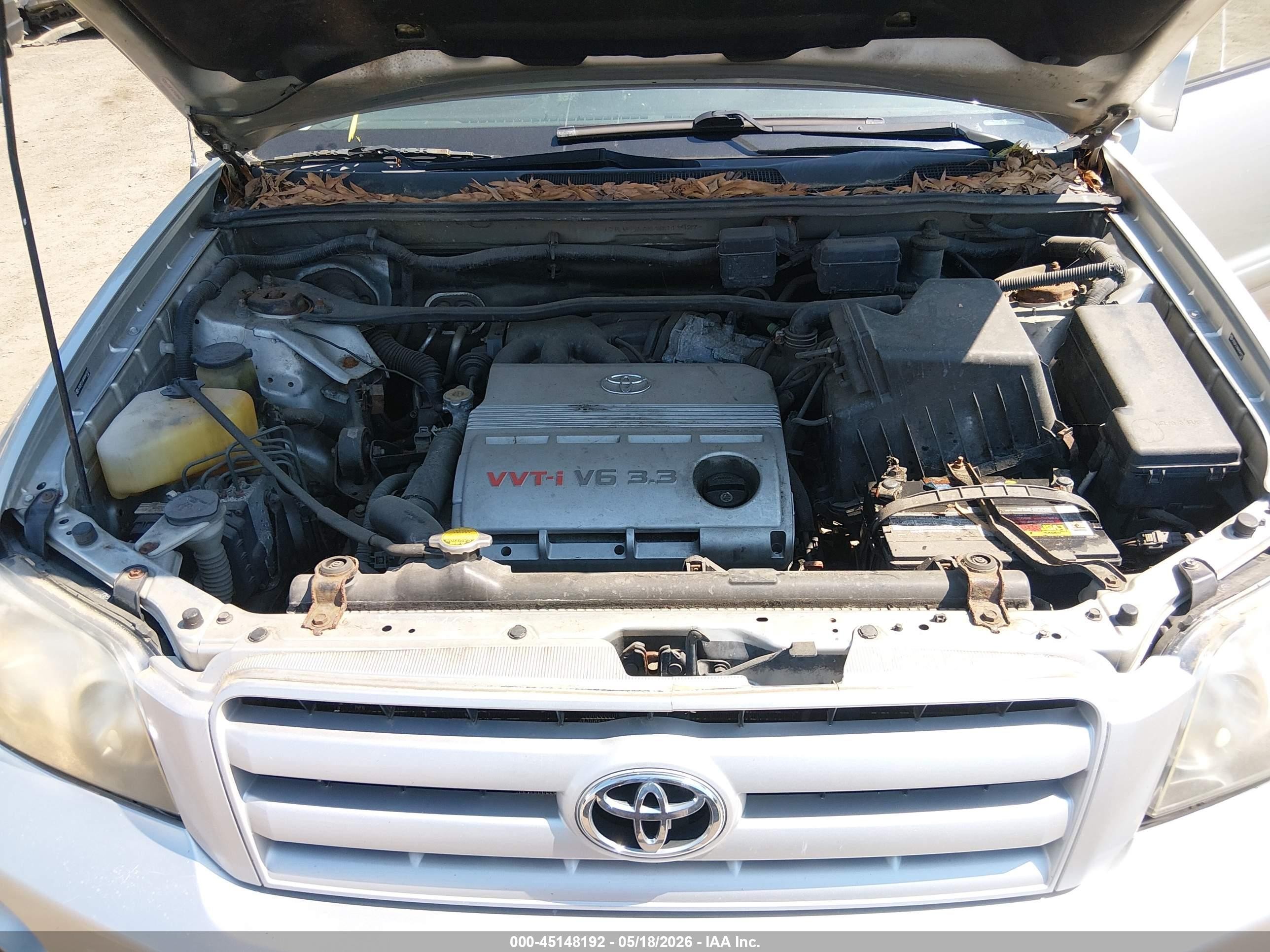 2004 Toyota Highlander V6 Silver vin: JTEDP21AX40041527
