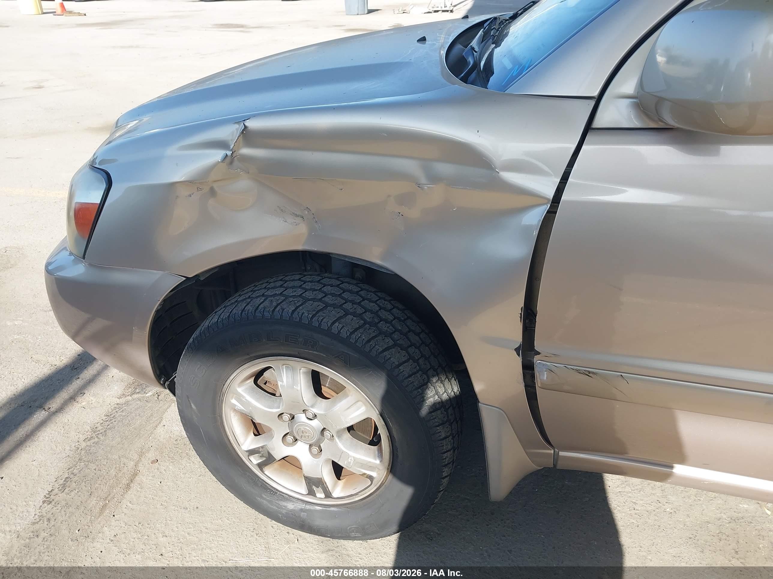 2005 Toyota Highlander V6 Gold vin: JTEDP21AX50054618