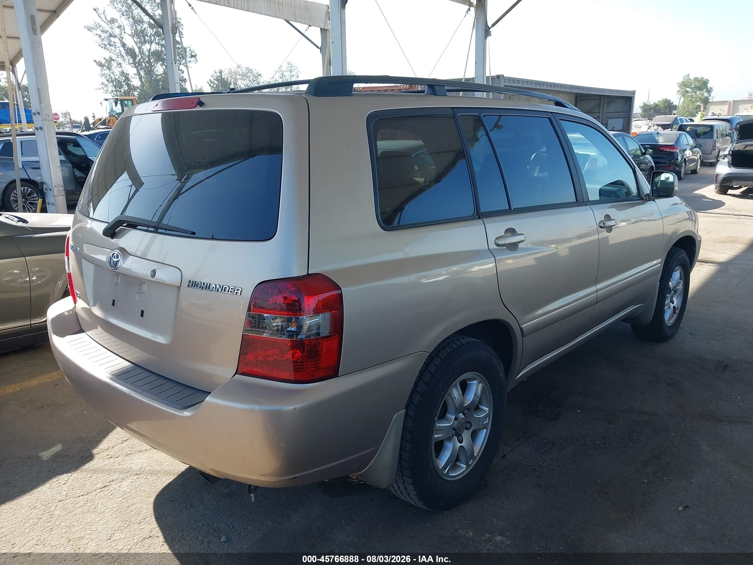 2005 Toyota Highlander V6 Gold vin: JTEDP21AX50054618