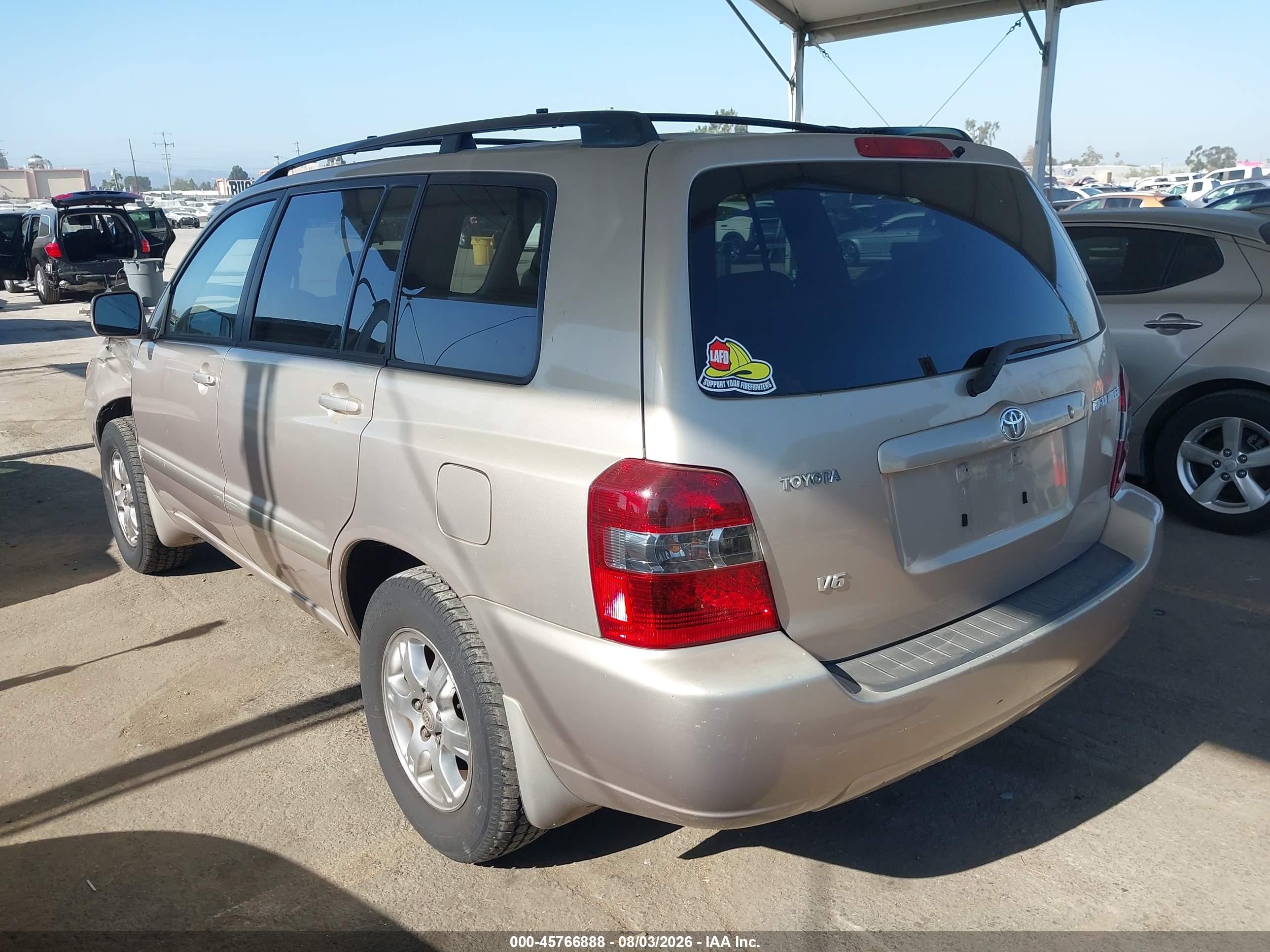 2005 Toyota Highlander V6 Gold vin: JTEDP21AX50054618