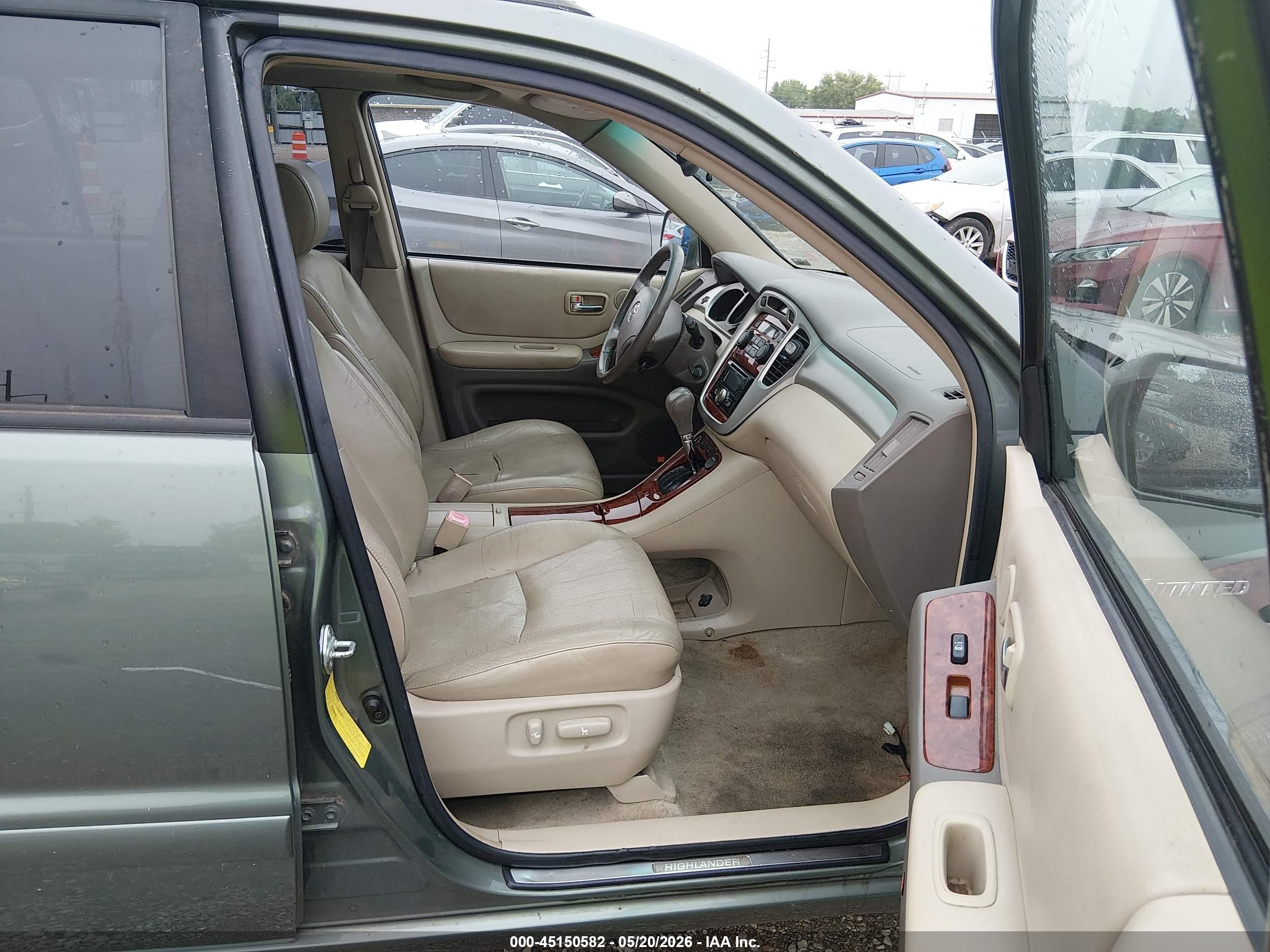 2005 Toyota Highlander Limited V6 Green vin: JTEDP21AX50088333