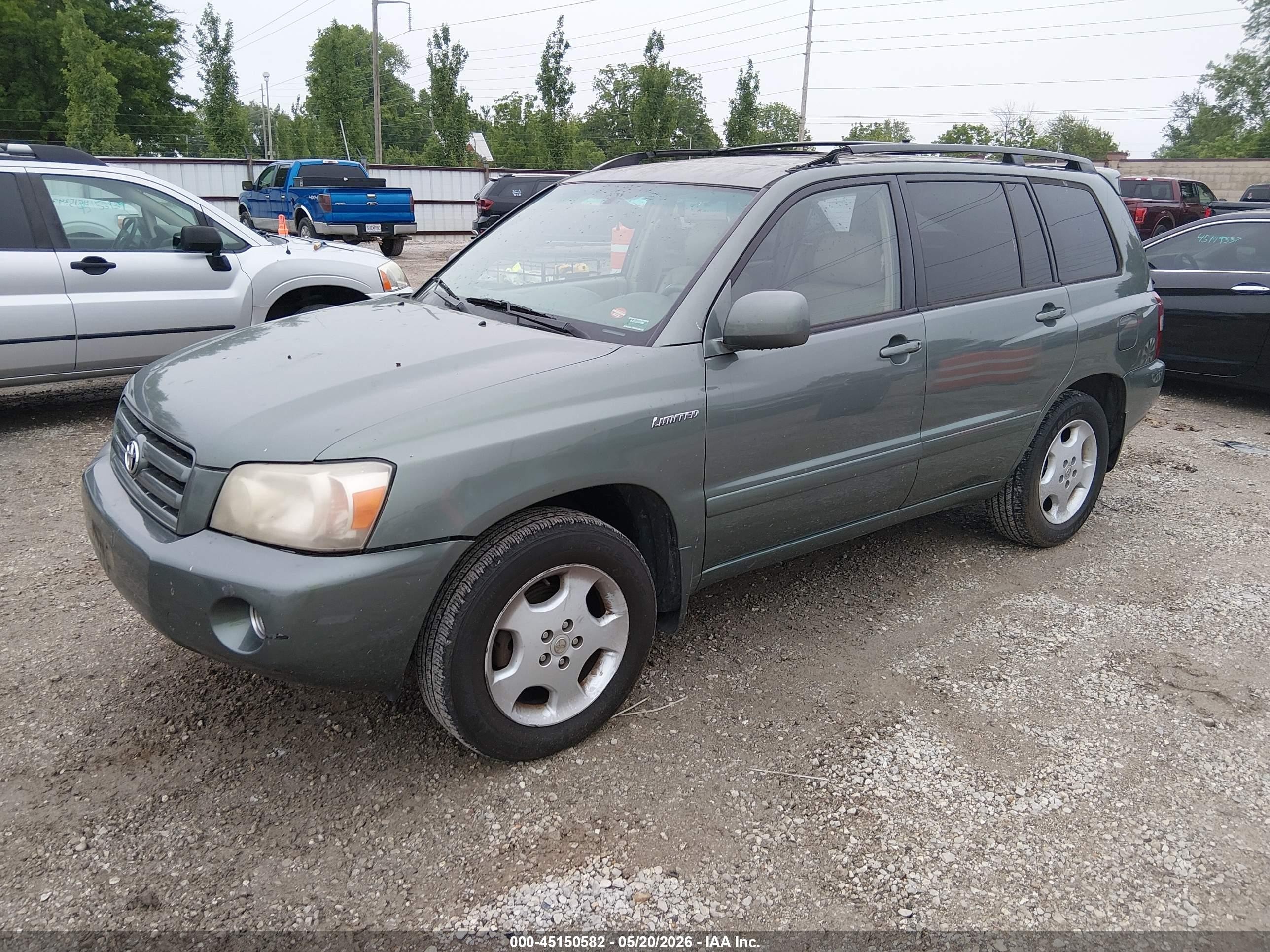 2005 Toyota Highlander Limited V6 Green vin: JTEDP21AX50088333