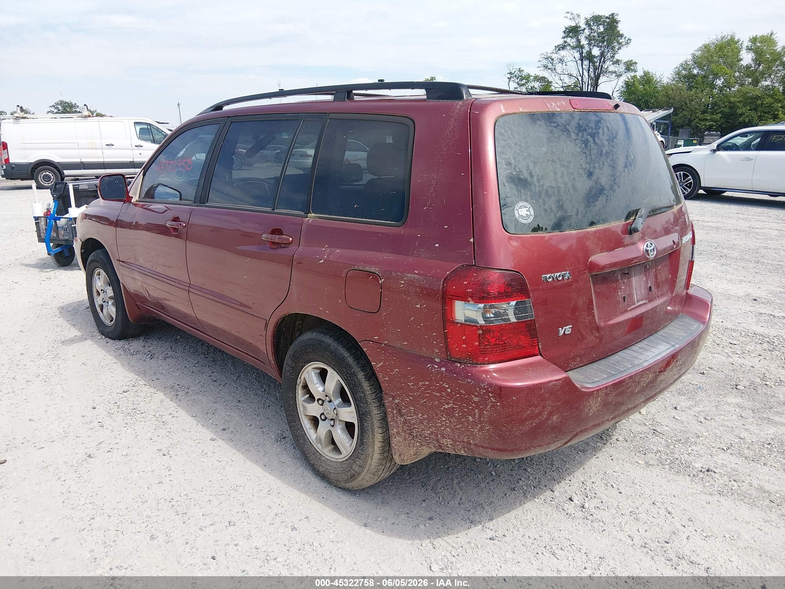 2006 Toyota Highlander V6 Red vin: JTEDP21AX60096563