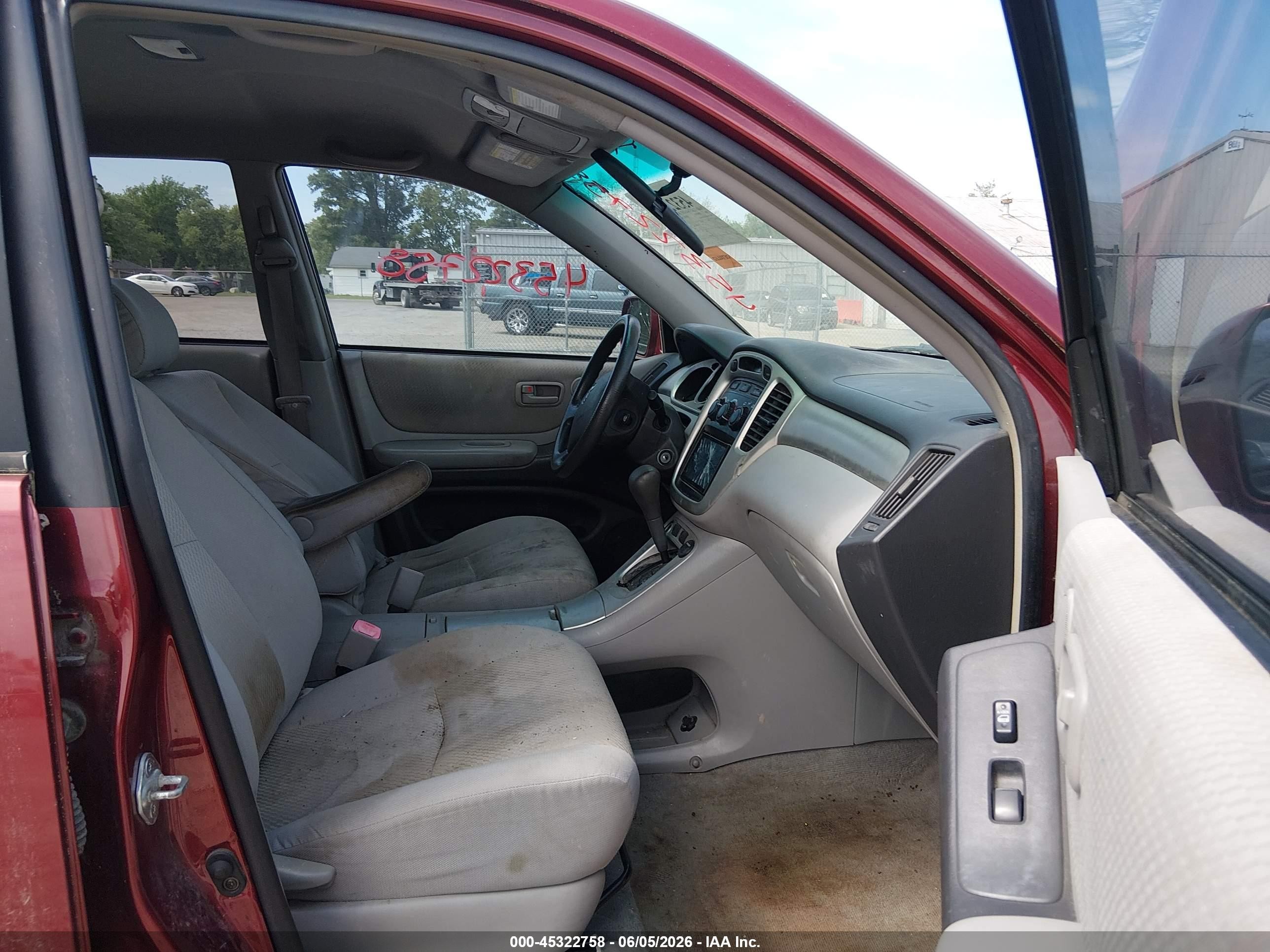 2006 Toyota Highlander V6 Red vin: JTEDP21AX60096563