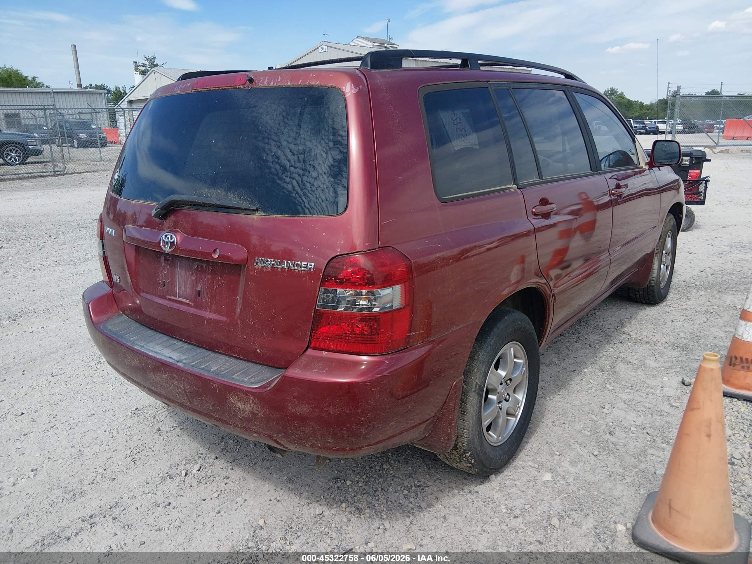 2006 Toyota Highlander V6 Red vin: JTEDP21AX60096563