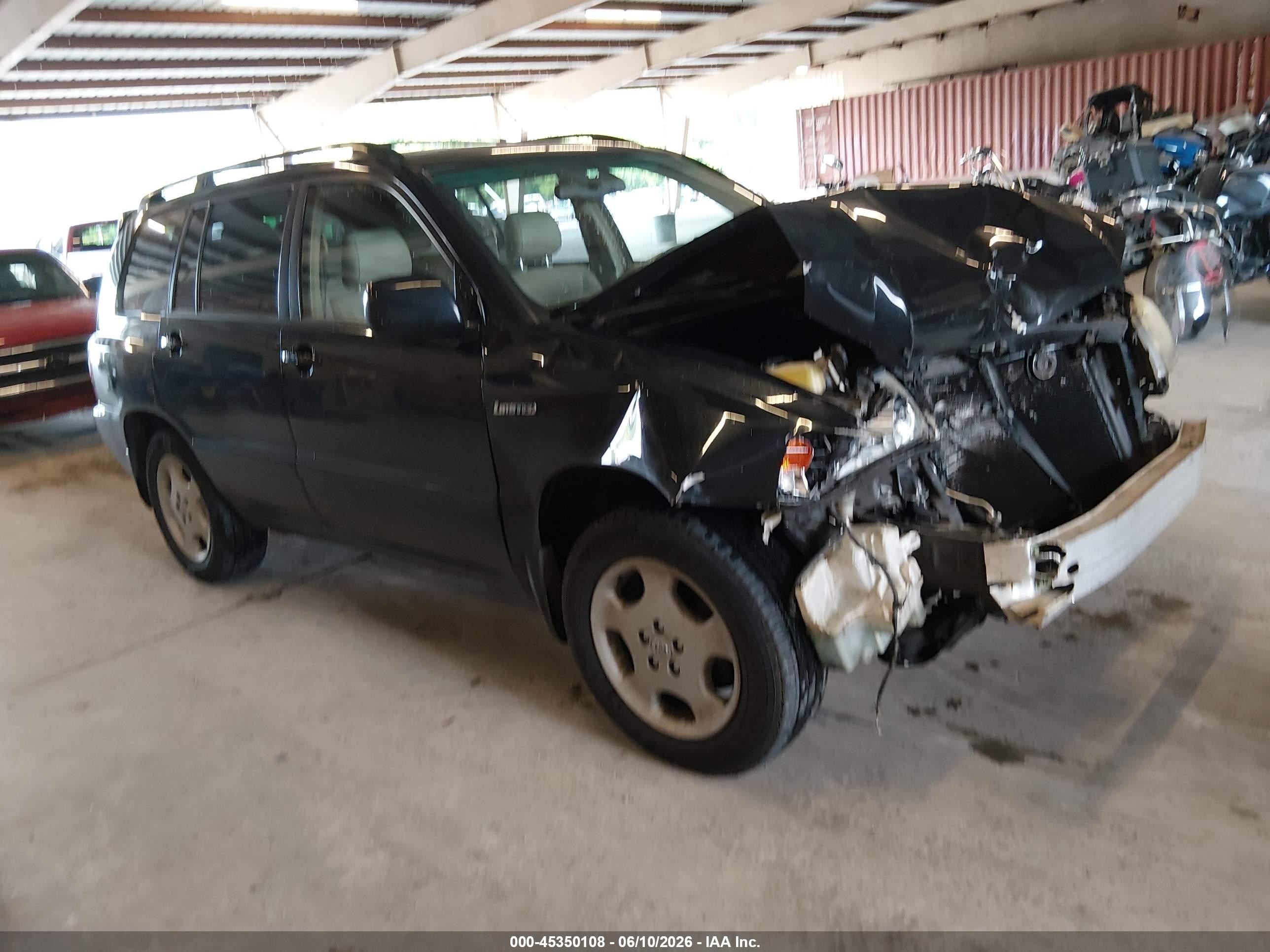 2006 Toyota Highlander Limited V6 Black vin: JTEDP21AX60100272