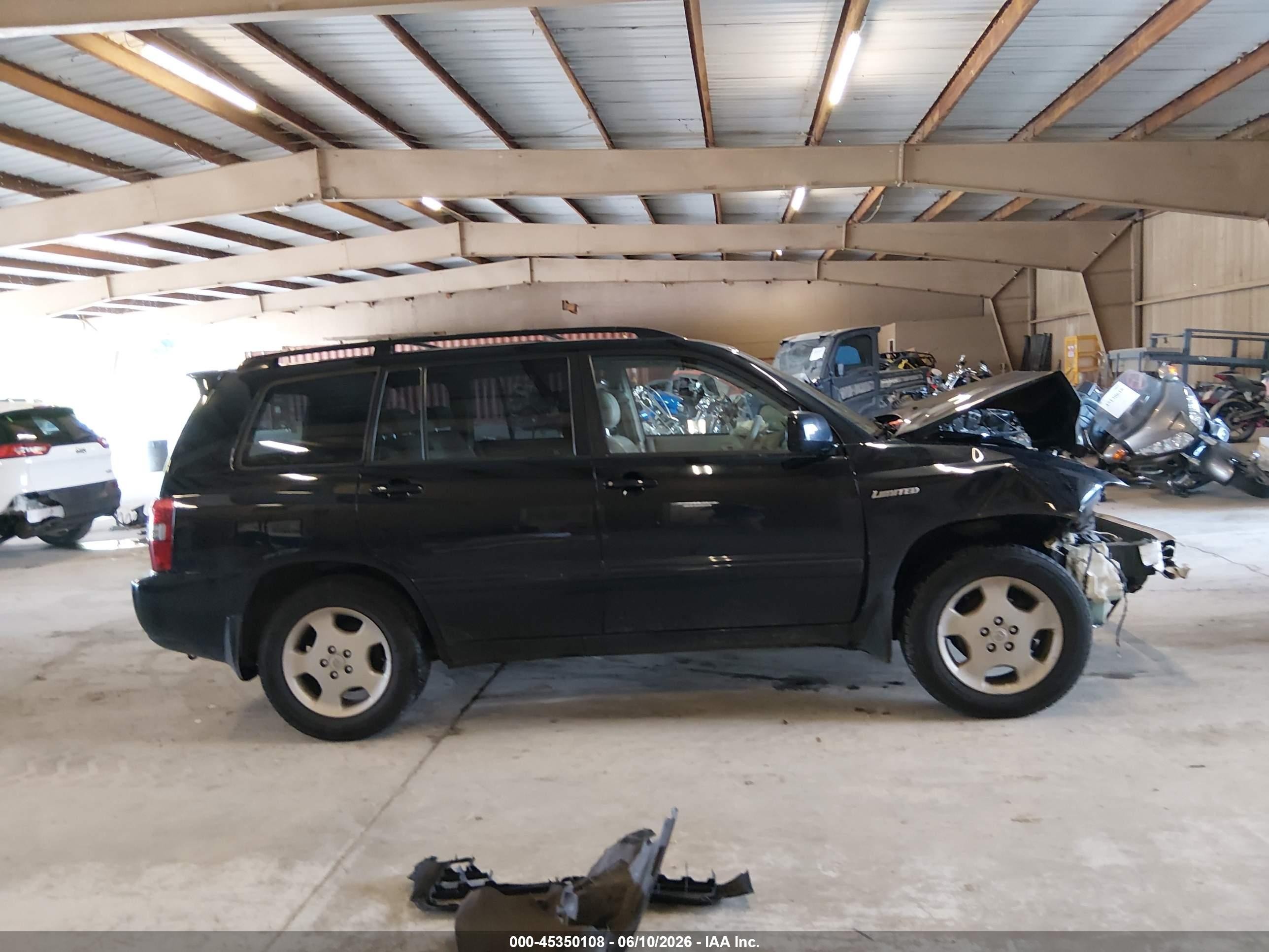 2006 Toyota Highlander Limited V6 Black vin: JTEDP21AX60100272
