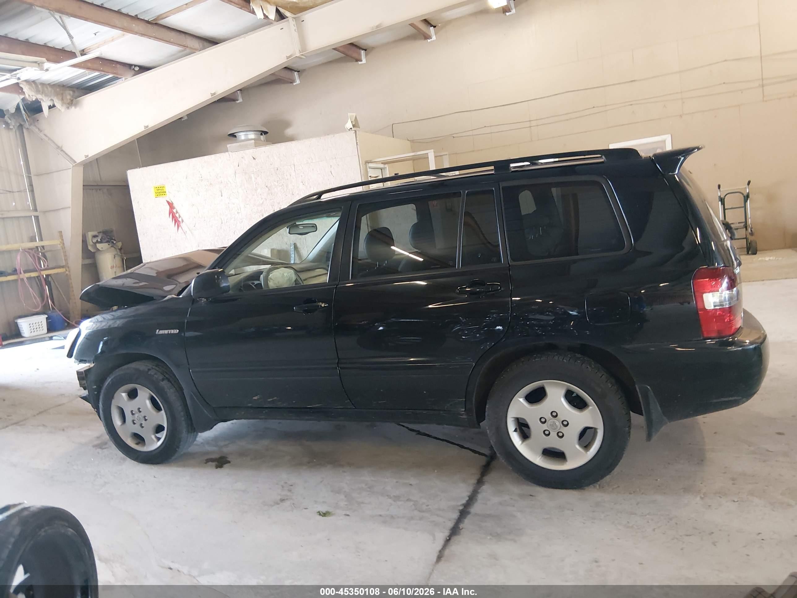 2006 Toyota Highlander Limited V6 Black vin: JTEDP21AX60100272