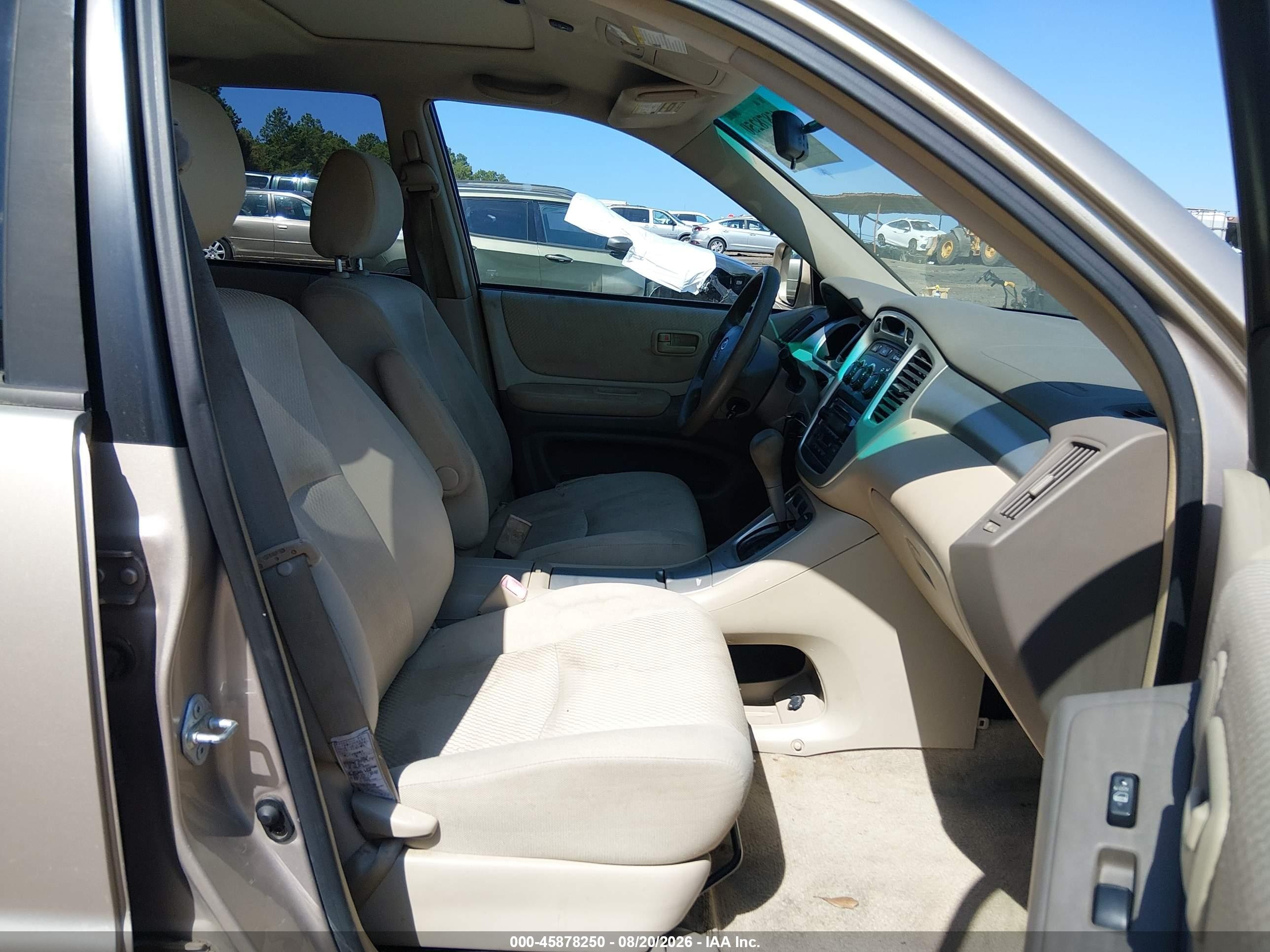 2006 Toyota Highlander V6 Gold vin: JTEDP21AX60118447