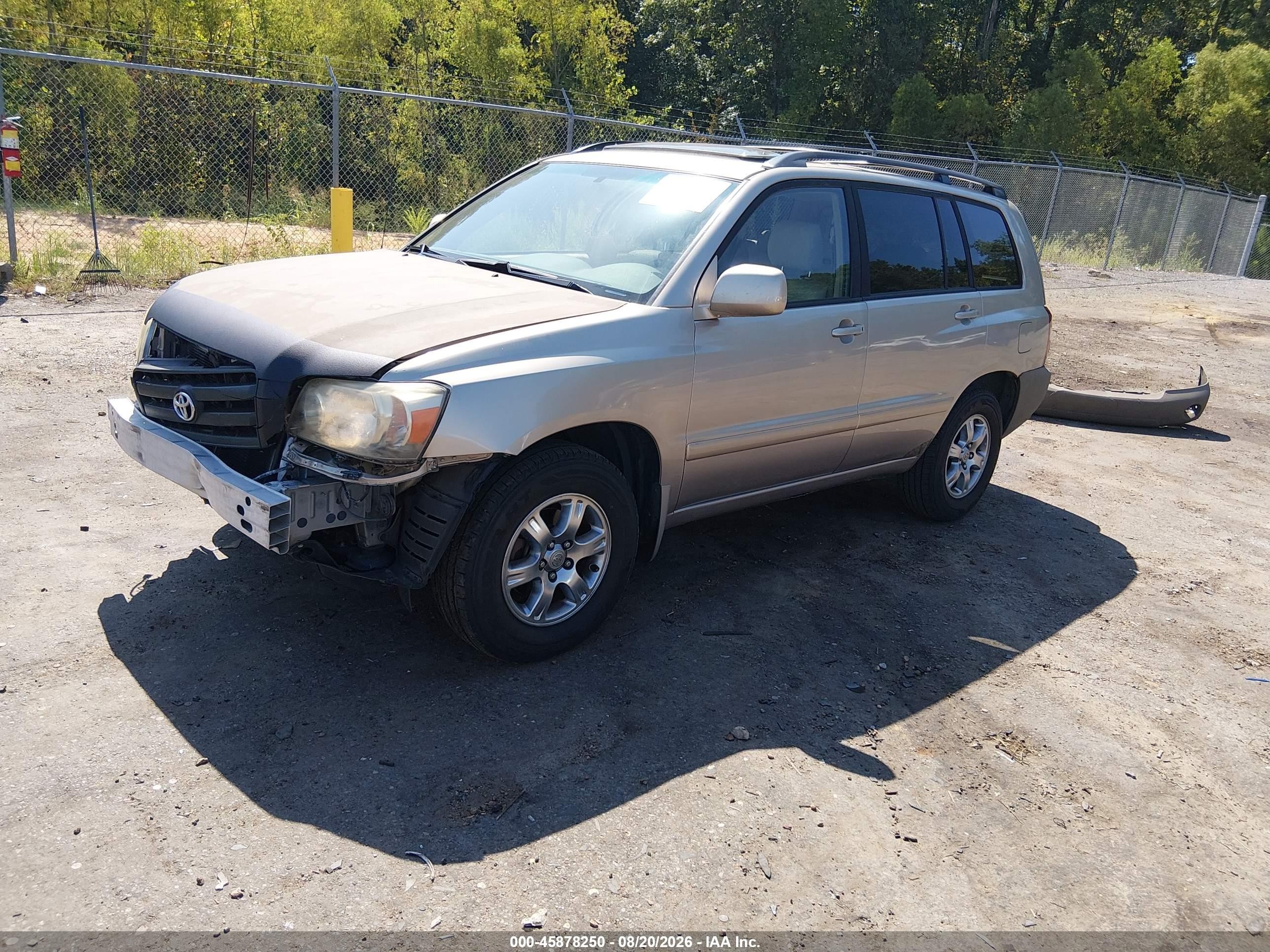 2006 Toyota Highlander V6 Gold vin: JTEDP21AX60118447