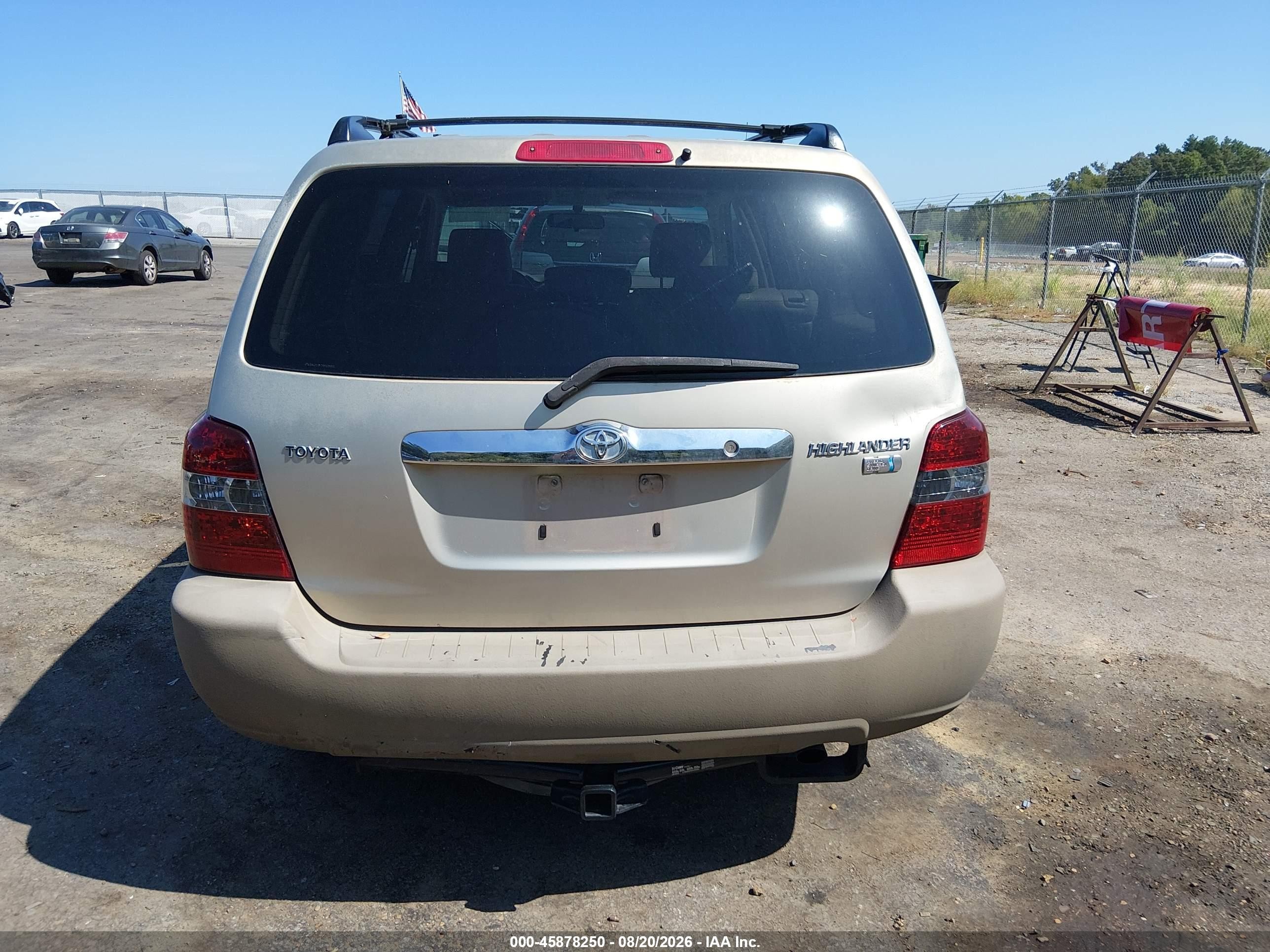 2006 Toyota Highlander V6 Gold vin: JTEDP21AX60118447