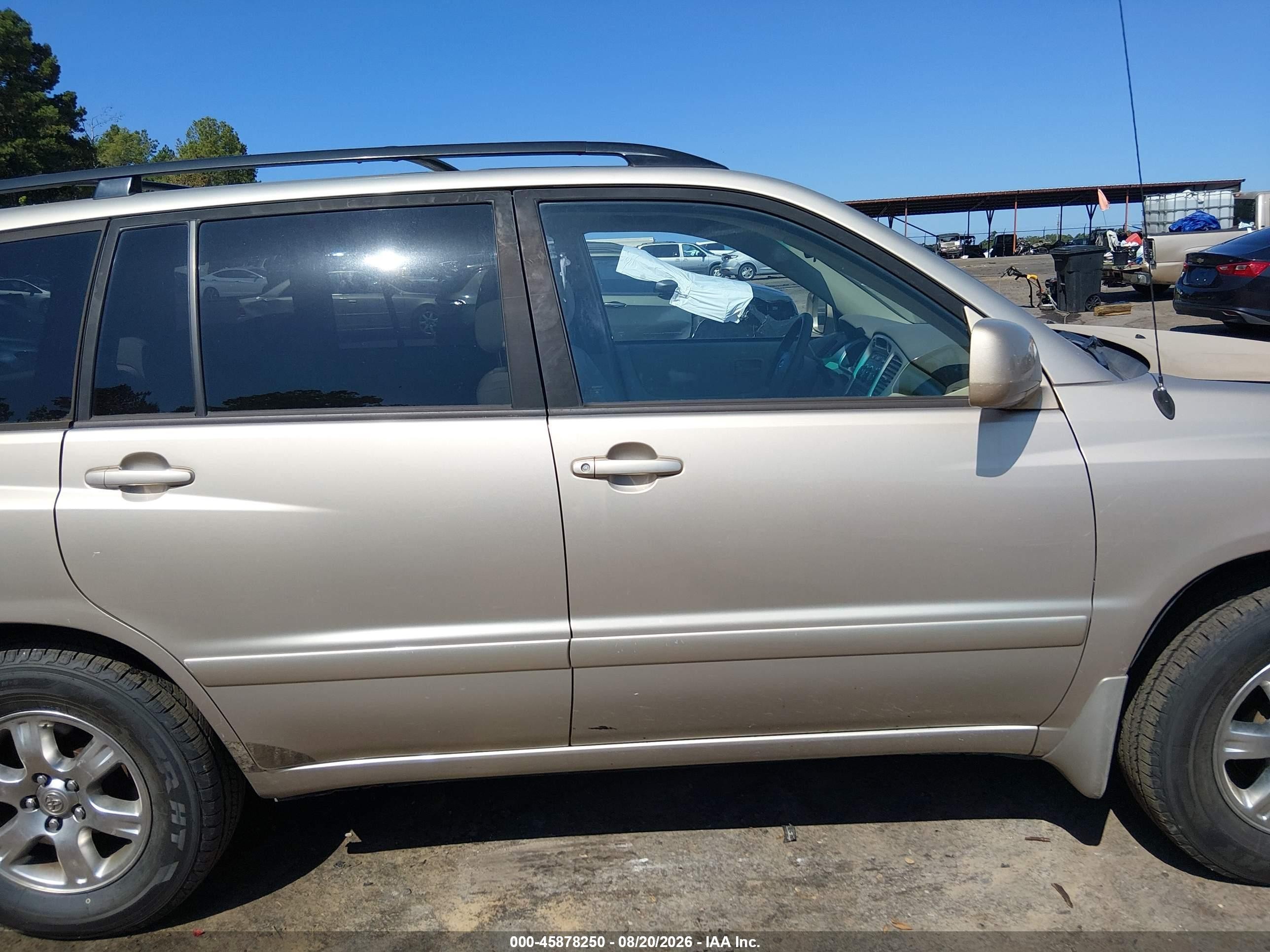 2006 Toyota Highlander V6 Gold vin: JTEDP21AX60118447