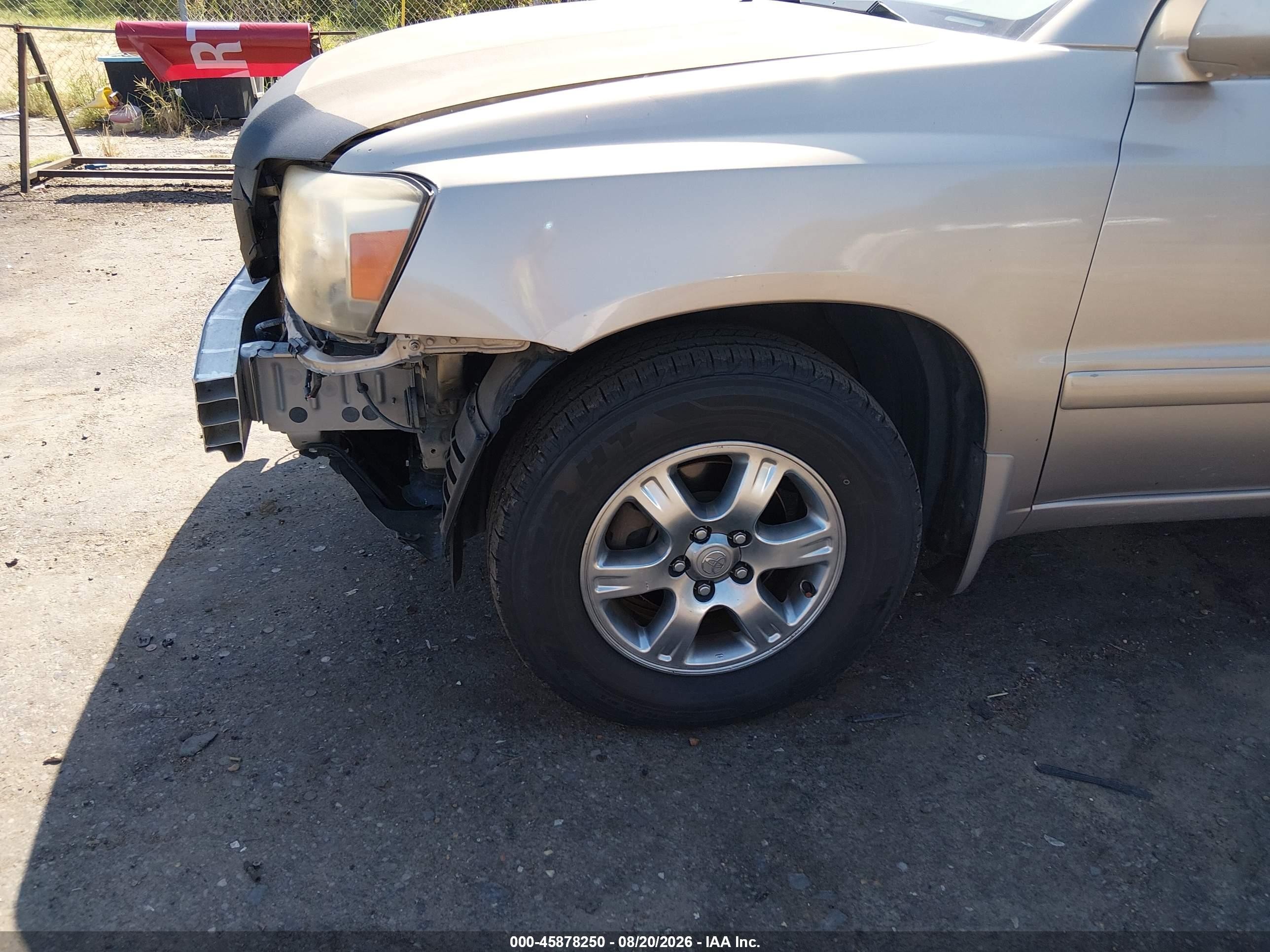 2006 Toyota Highlander V6 Gold vin: JTEDP21AX60118447