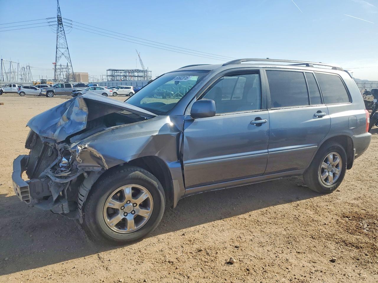 2007 Toyota Highlander Base Синий vin: JTEDP21AX70129952