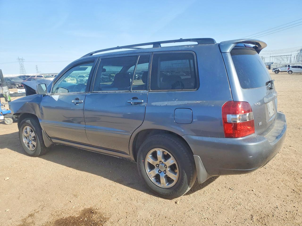 2007 Toyota Highlander Base Blue vin: JTEDP21AX70129952