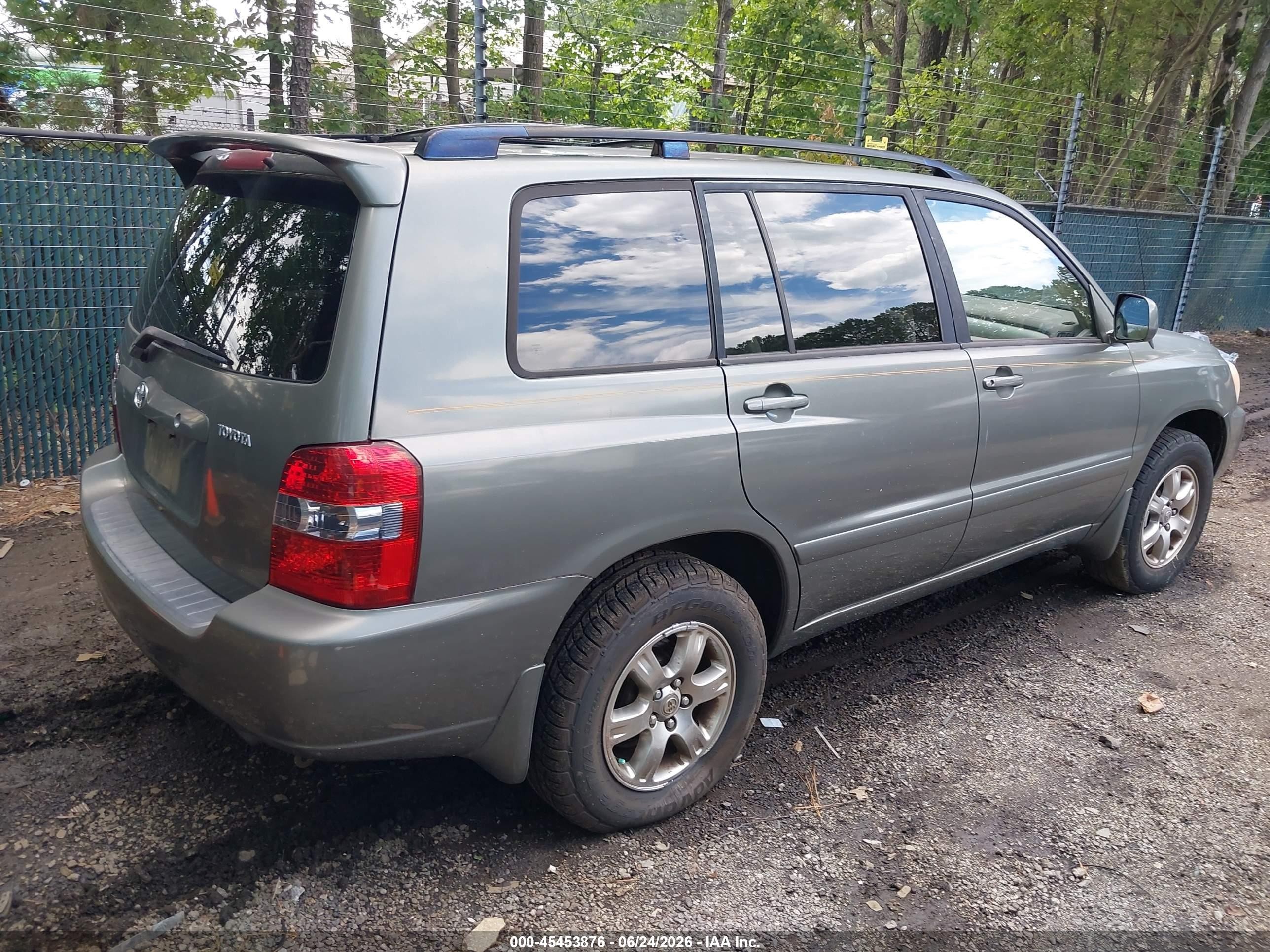 2007 Toyota Highlander 3rd Row Green vin: JTEDP21AX70134150