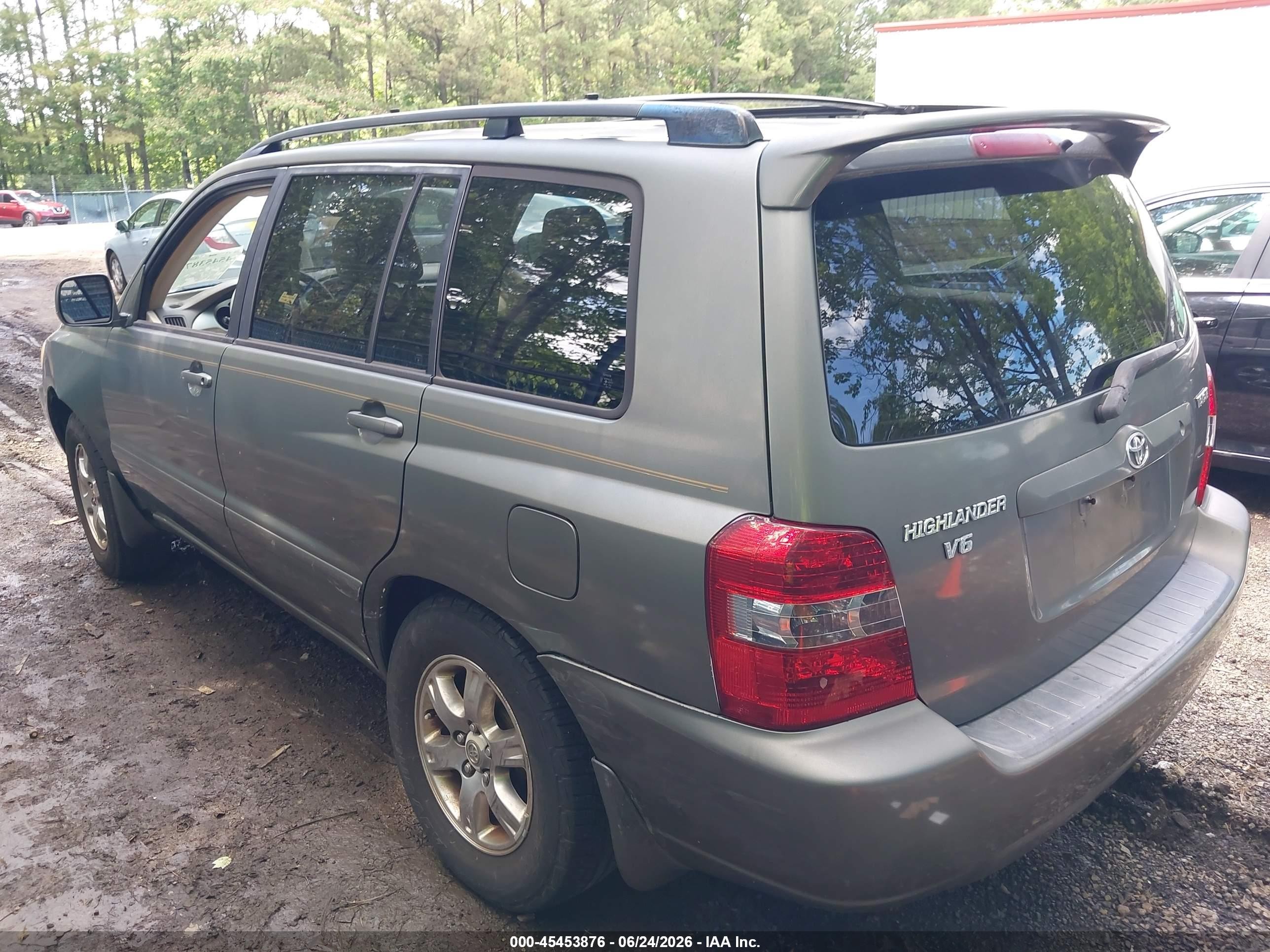 2007 Toyota Highlander 3rd Row Green vin: JTEDP21AX70134150