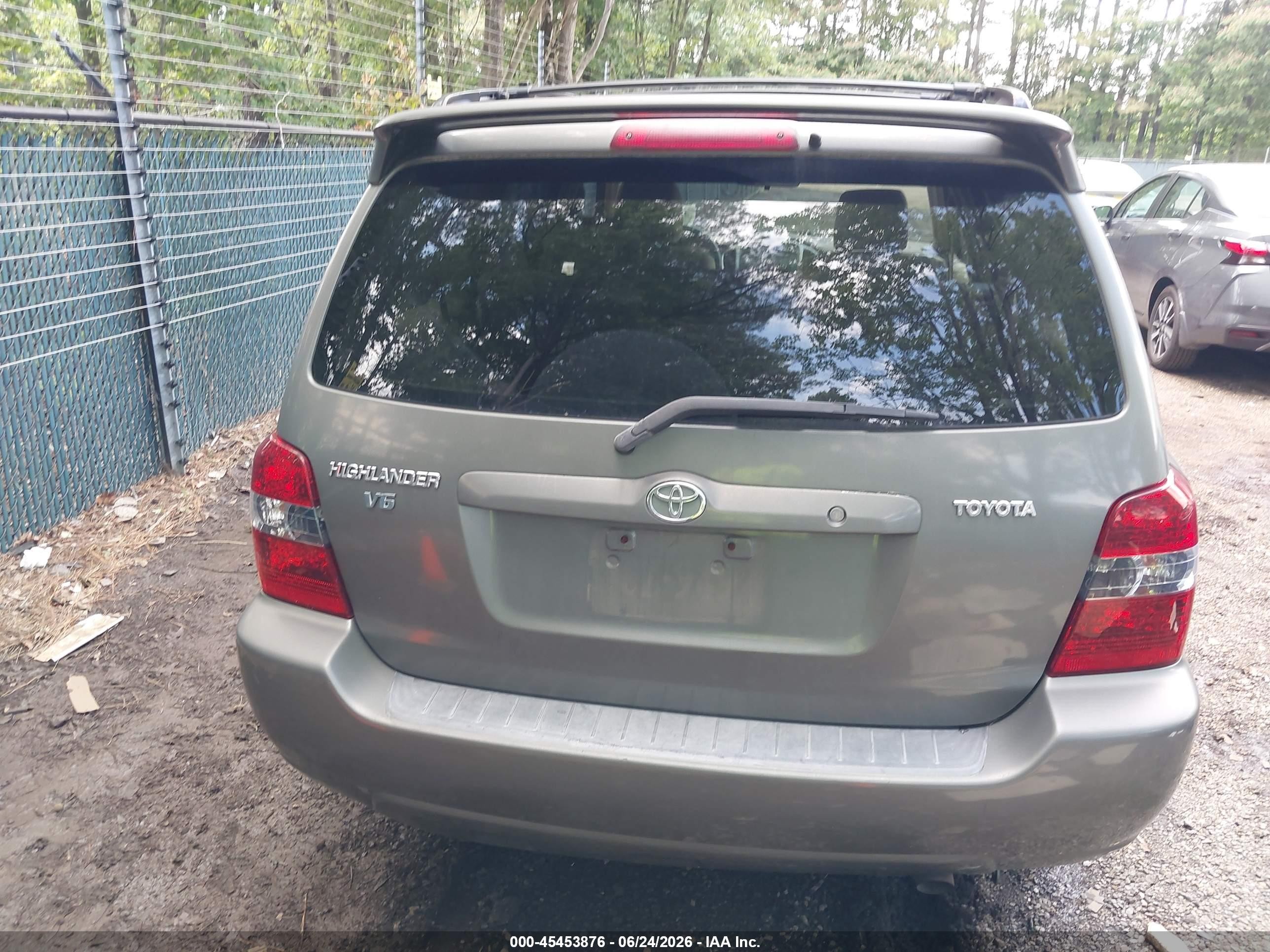 2007 Toyota Highlander 3rd Row Green vin: JTEDP21AX70134150