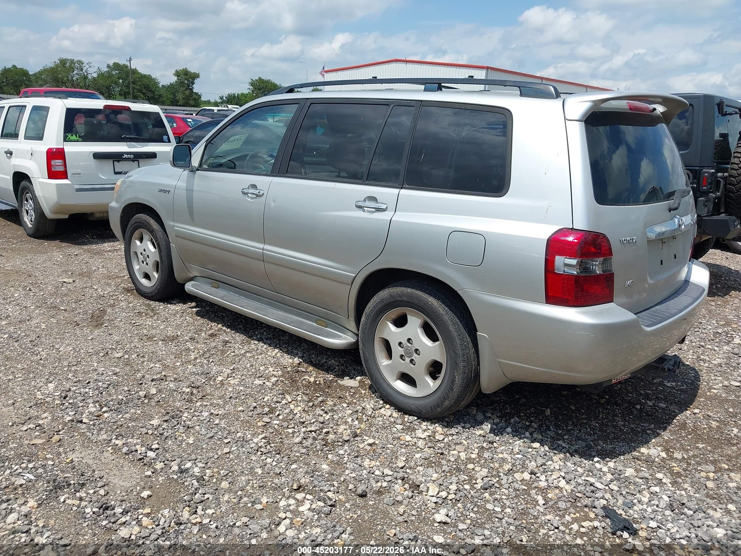 2007 Toyota Highlander Sport V6 Silver vin: JTEDP21AX70139722