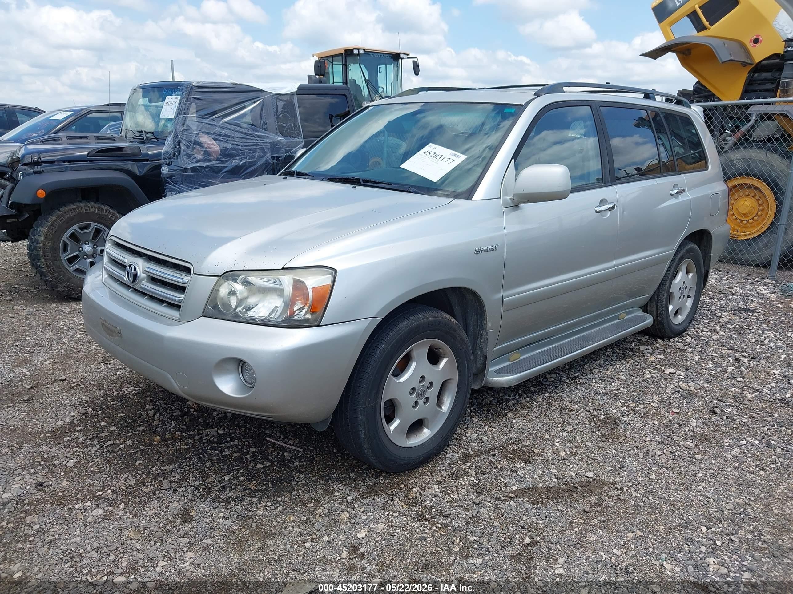 2007 Toyota Highlander Sport V6 Silver vin: JTEDP21AX70139722