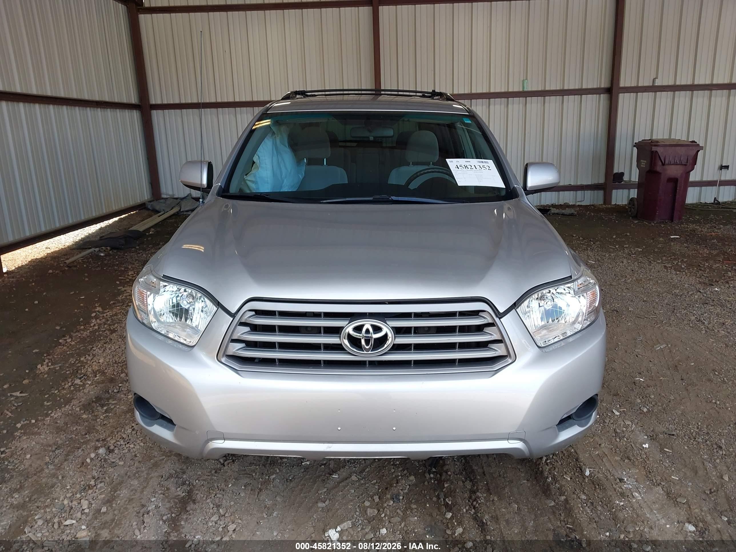 2008 Toyota Highlander Серебряный vin: JTEDS41A082022652