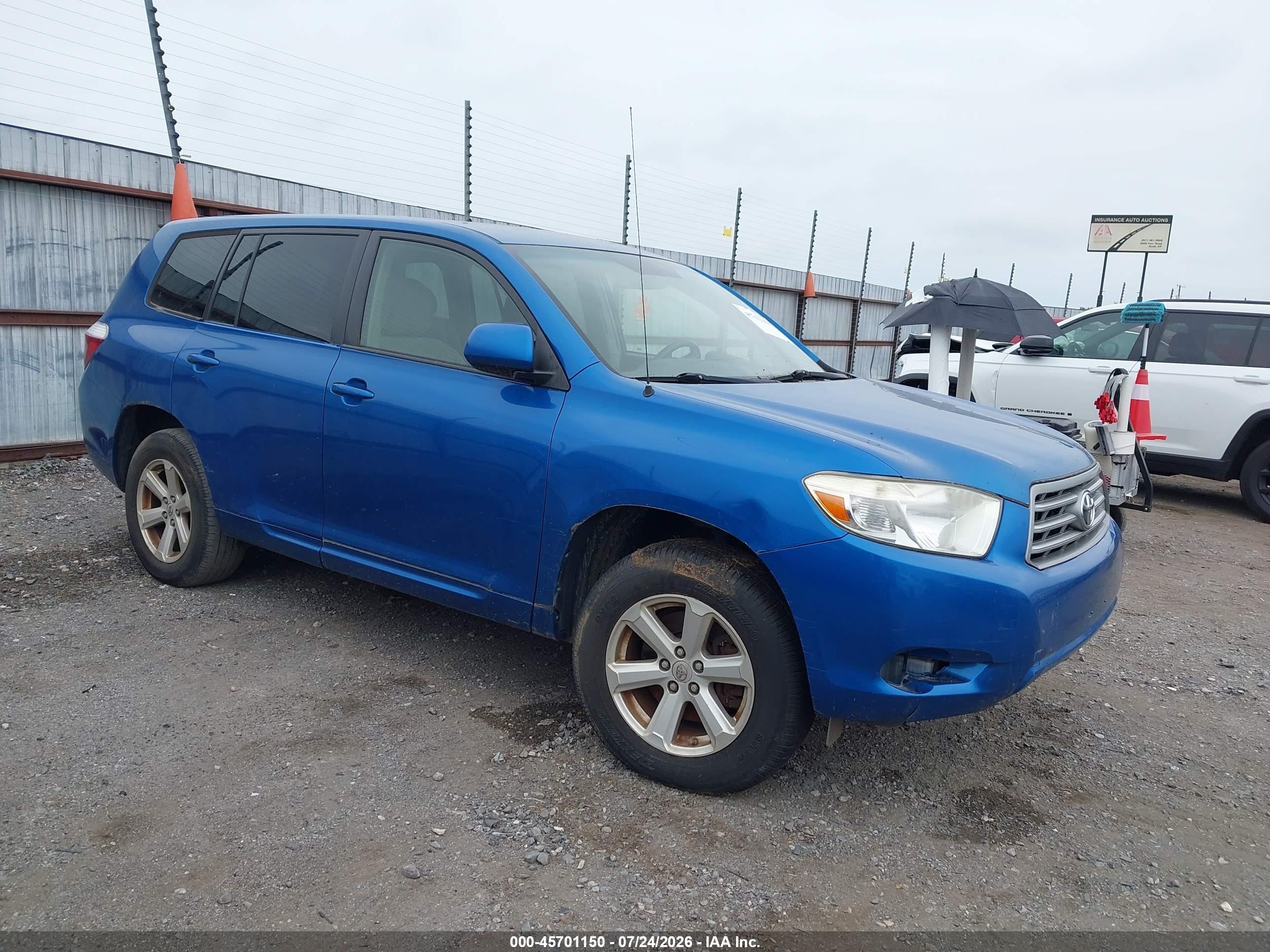 2008 Toyota Highlander   Blue vin: JTEDS41A082024904