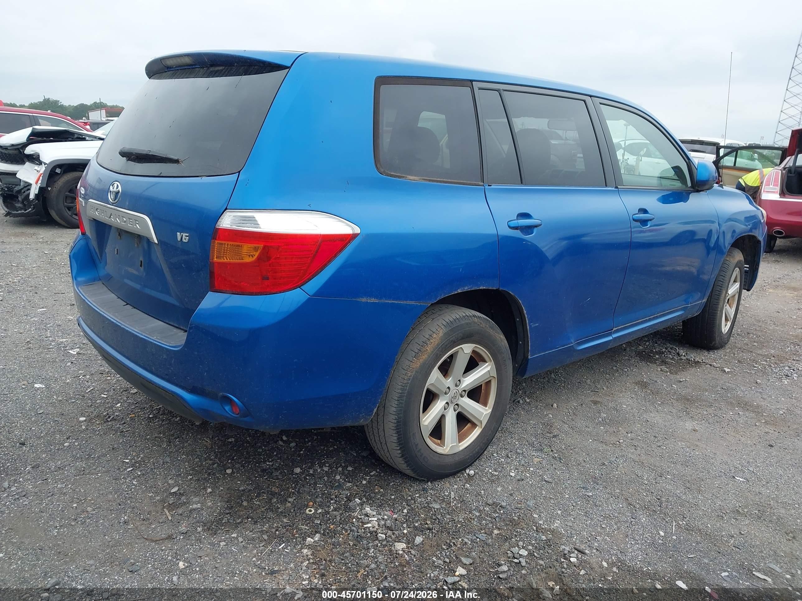 2008 Toyota Highlander   Blue vin: JTEDS41A082024904